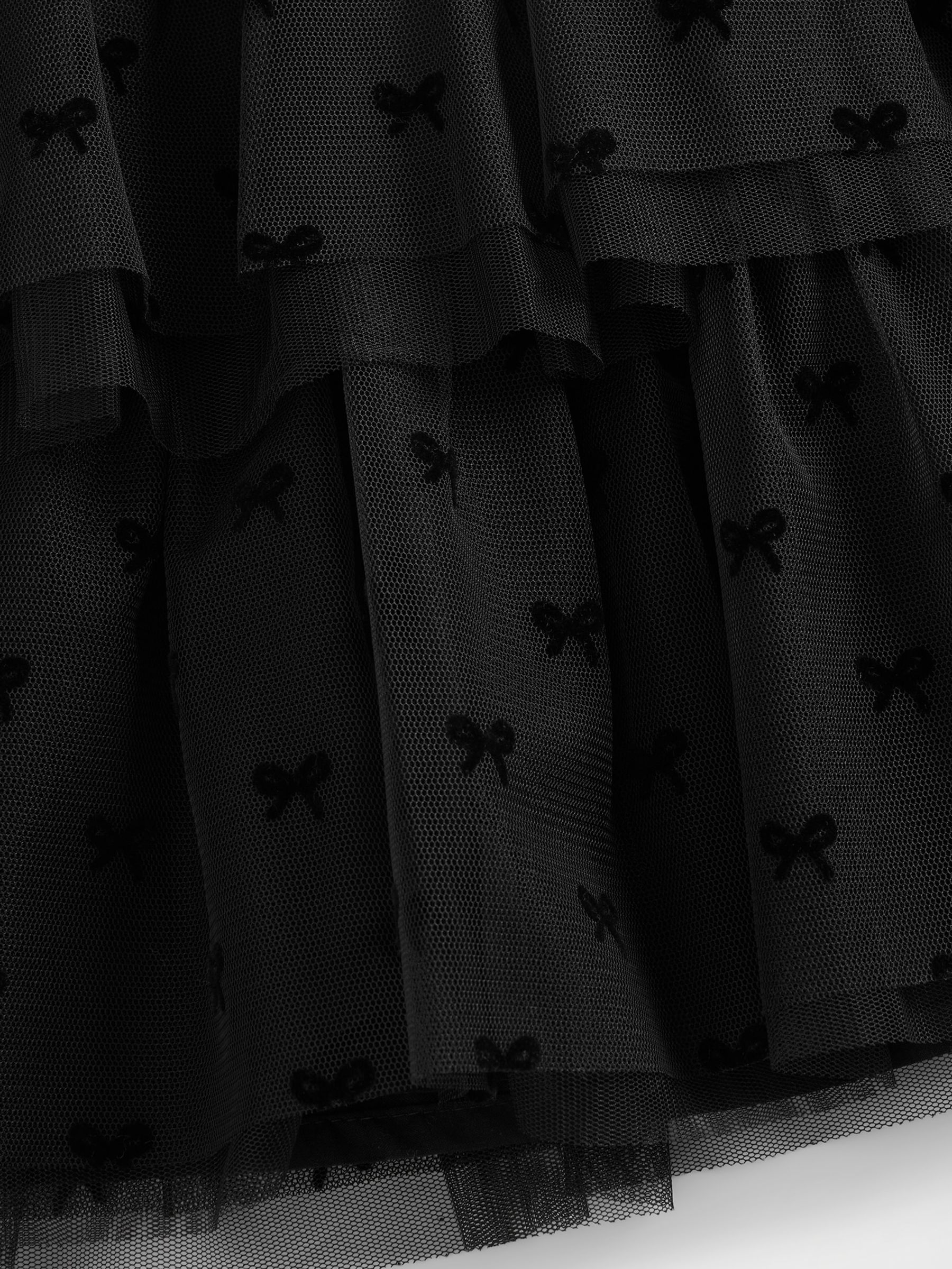 Black Tiered Tulle Skirt (4-13yrs) - Image 2 of 2 Black Tiered Tulle Skirt (4-13yrs) - Image 2 of 2