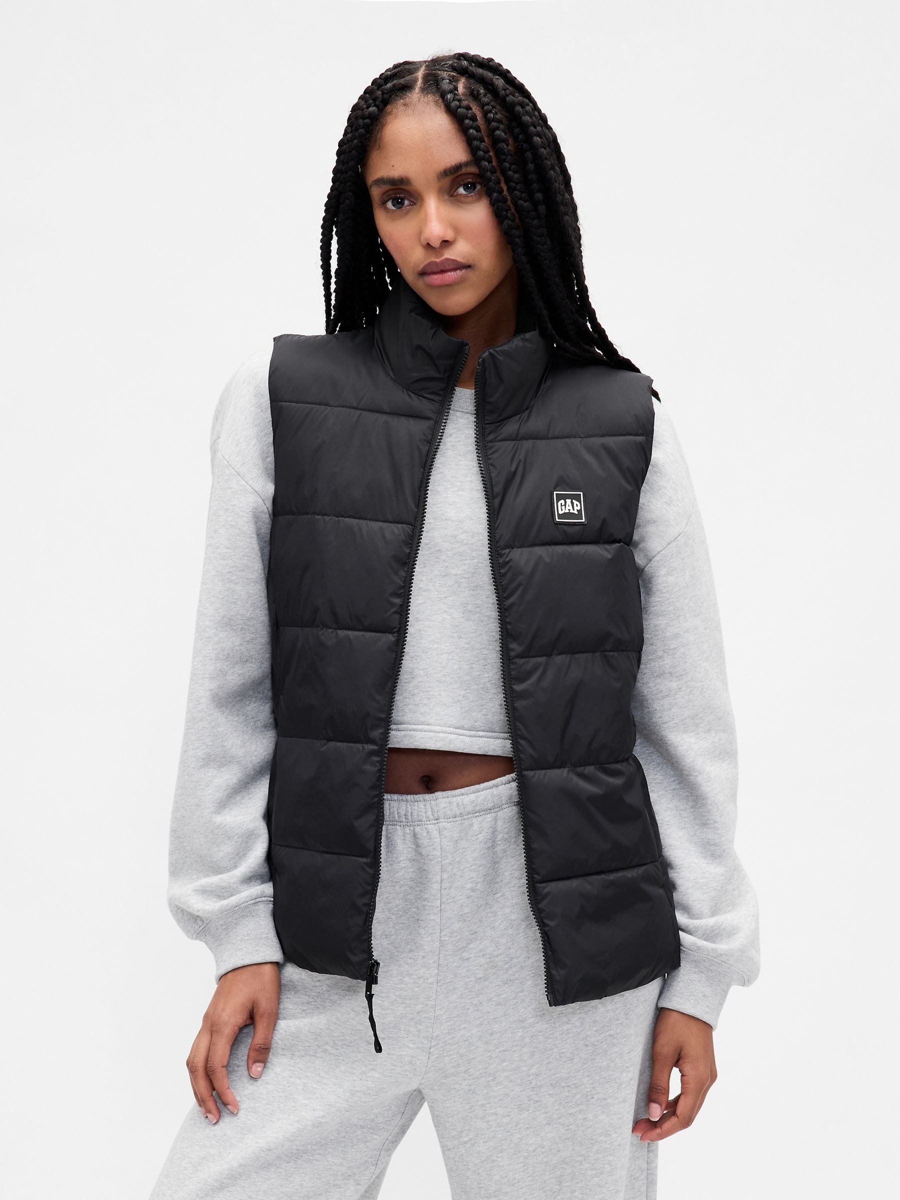 Black Cold Control Puffer Vest - Image 1 of 4 Black Cold Control Puffer Vest - Image 1 of 4