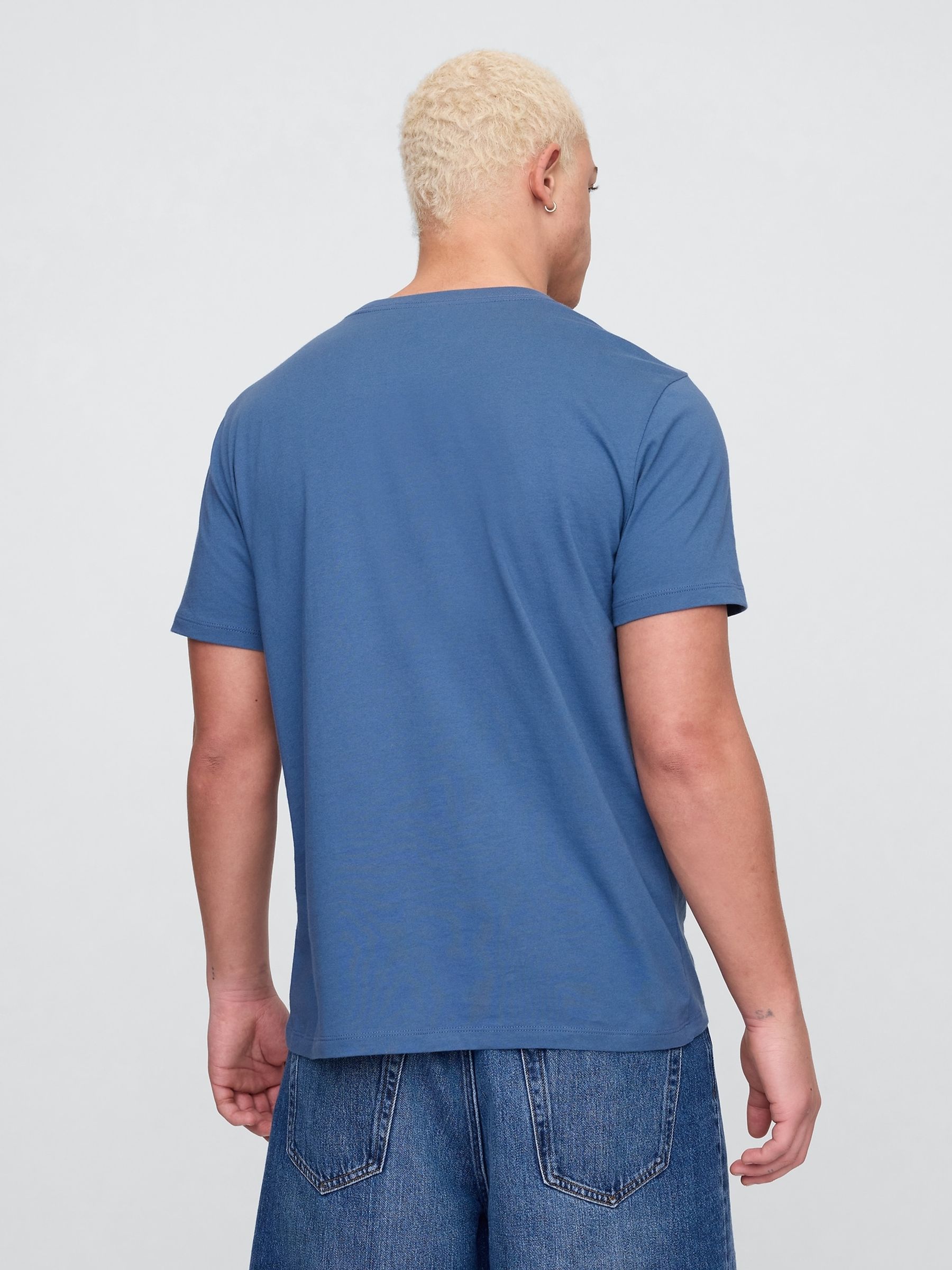 Blue Everyday Soft Crew Neck T-Shirt - Image 2 of 5 Blue Everyday Soft Crew Neck T-Shirt - Image 2 of 5