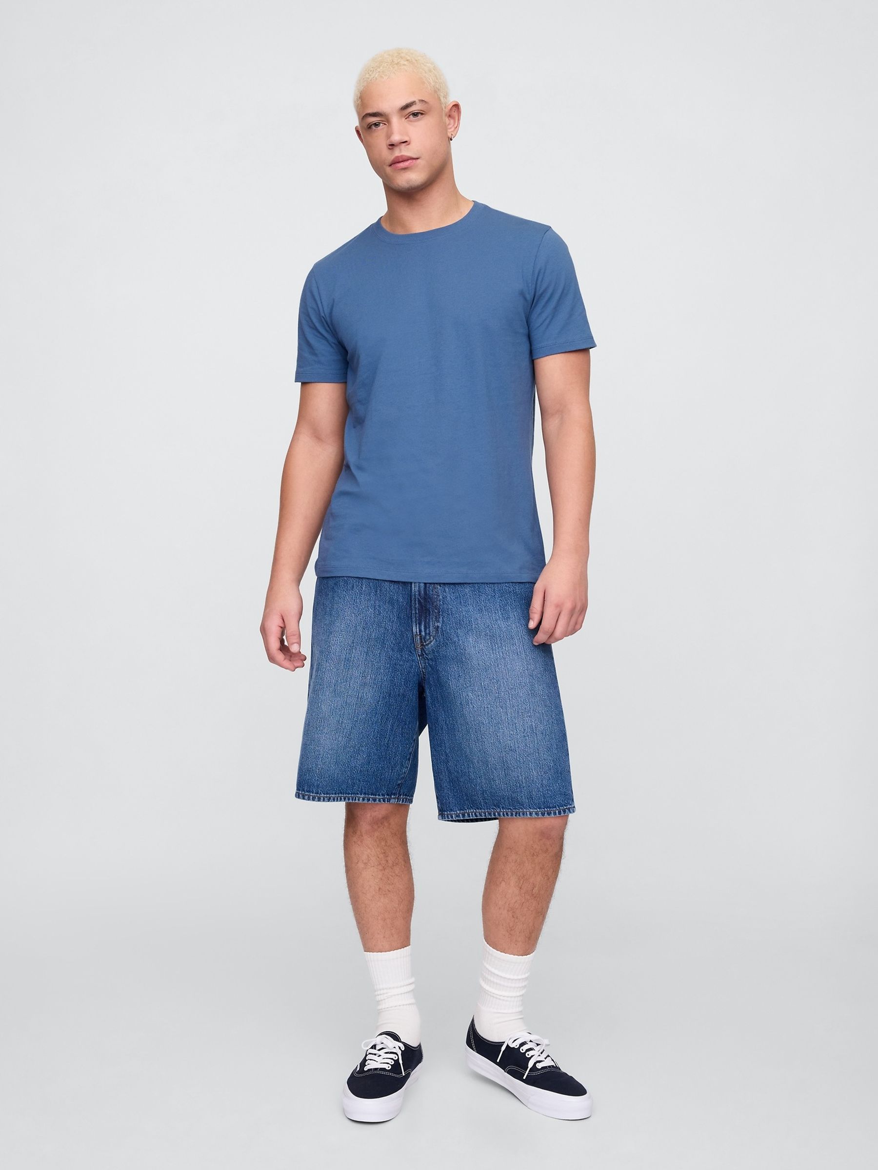 Blue Everyday Soft Crew Neck T-Shirt - Image 3 of 5