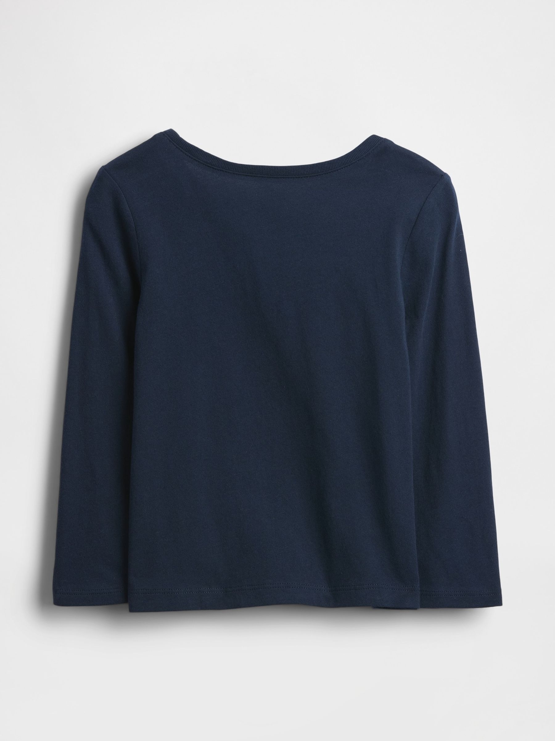 Navy Logo Crew Neck Long Sleeve T-Shirt (6mths-5yrs) - Image 2 of 3