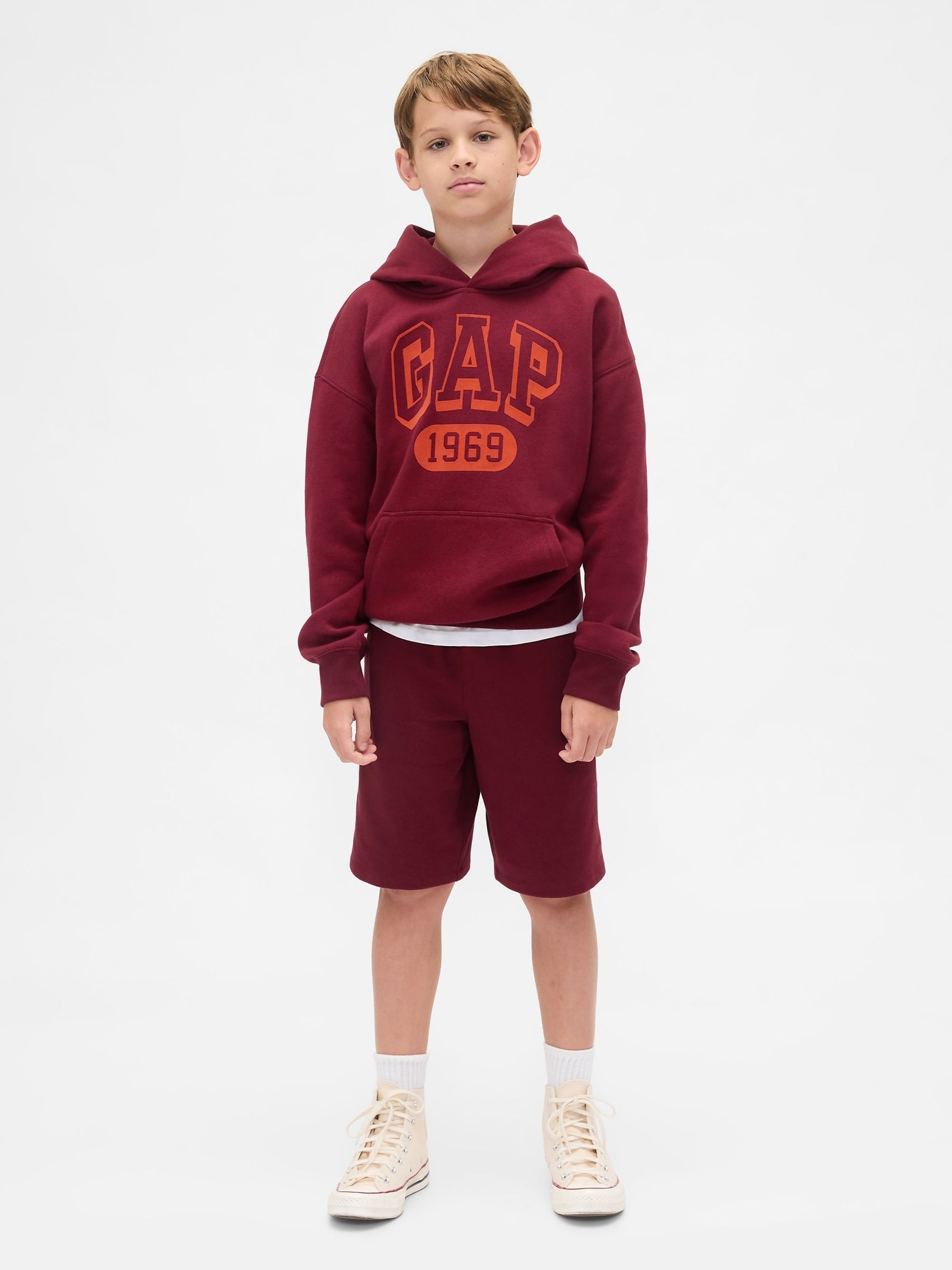 Red Vintage Soft Logo Hoodie (4-13yrs) - Image 1 of 4
