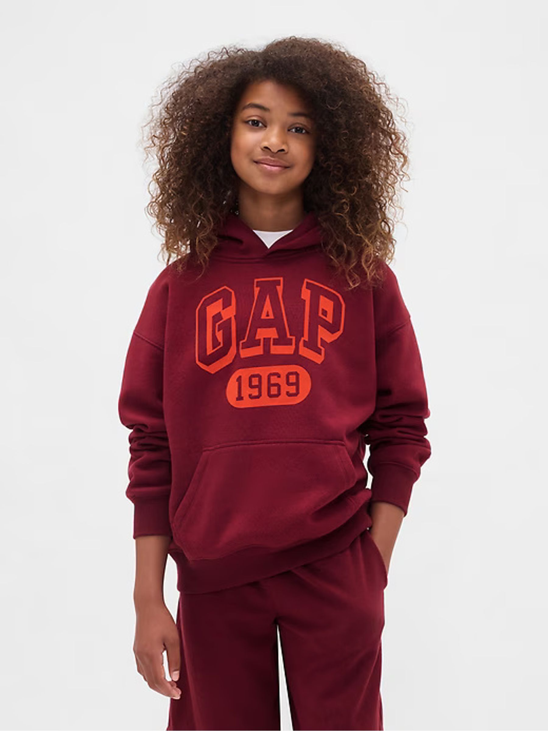 Red Vintage Soft Logo Hoodie - Image 5 of 6