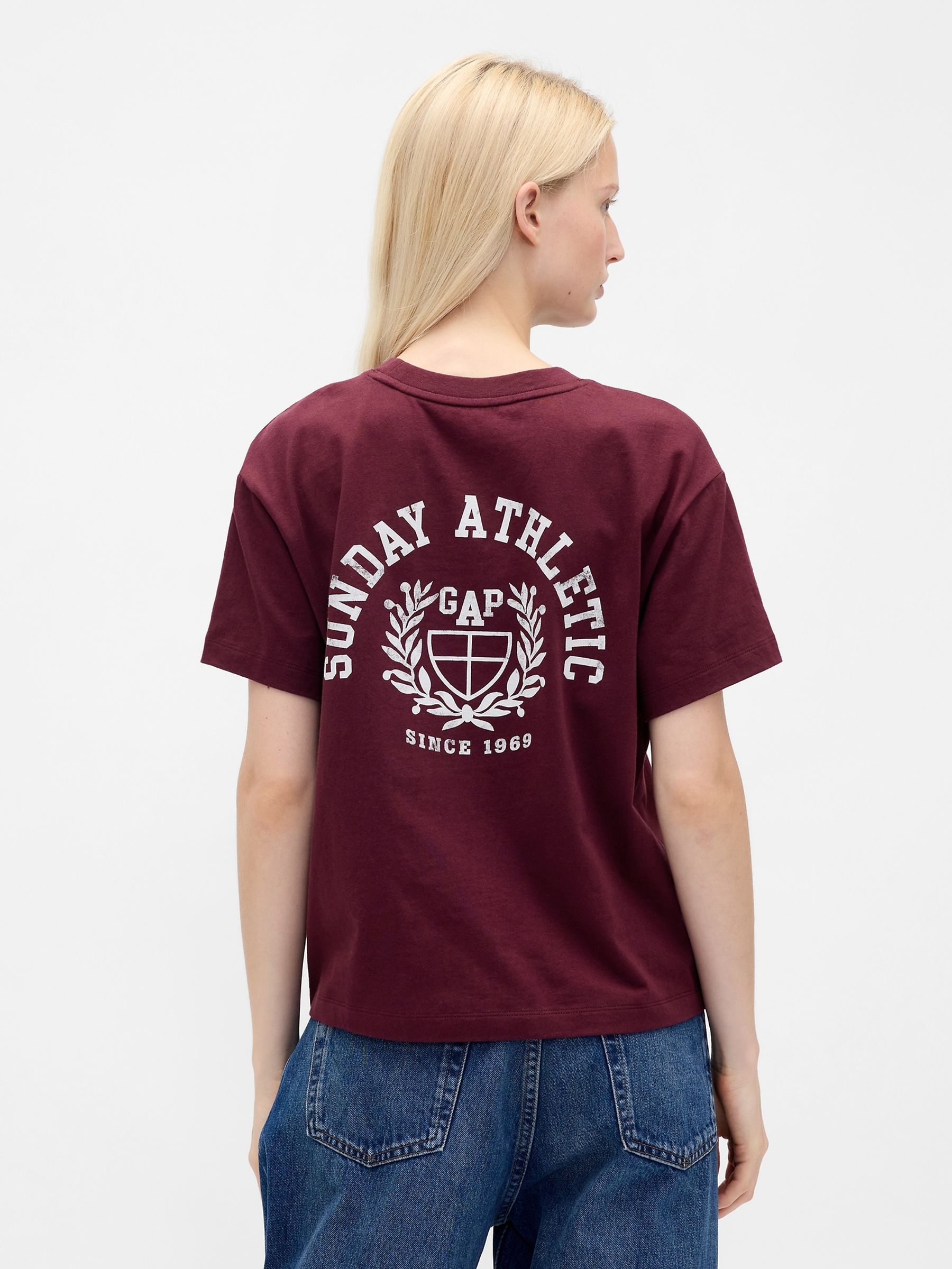 Red Relaxed Graphic Logo T-Shirt - Image 2 of 4