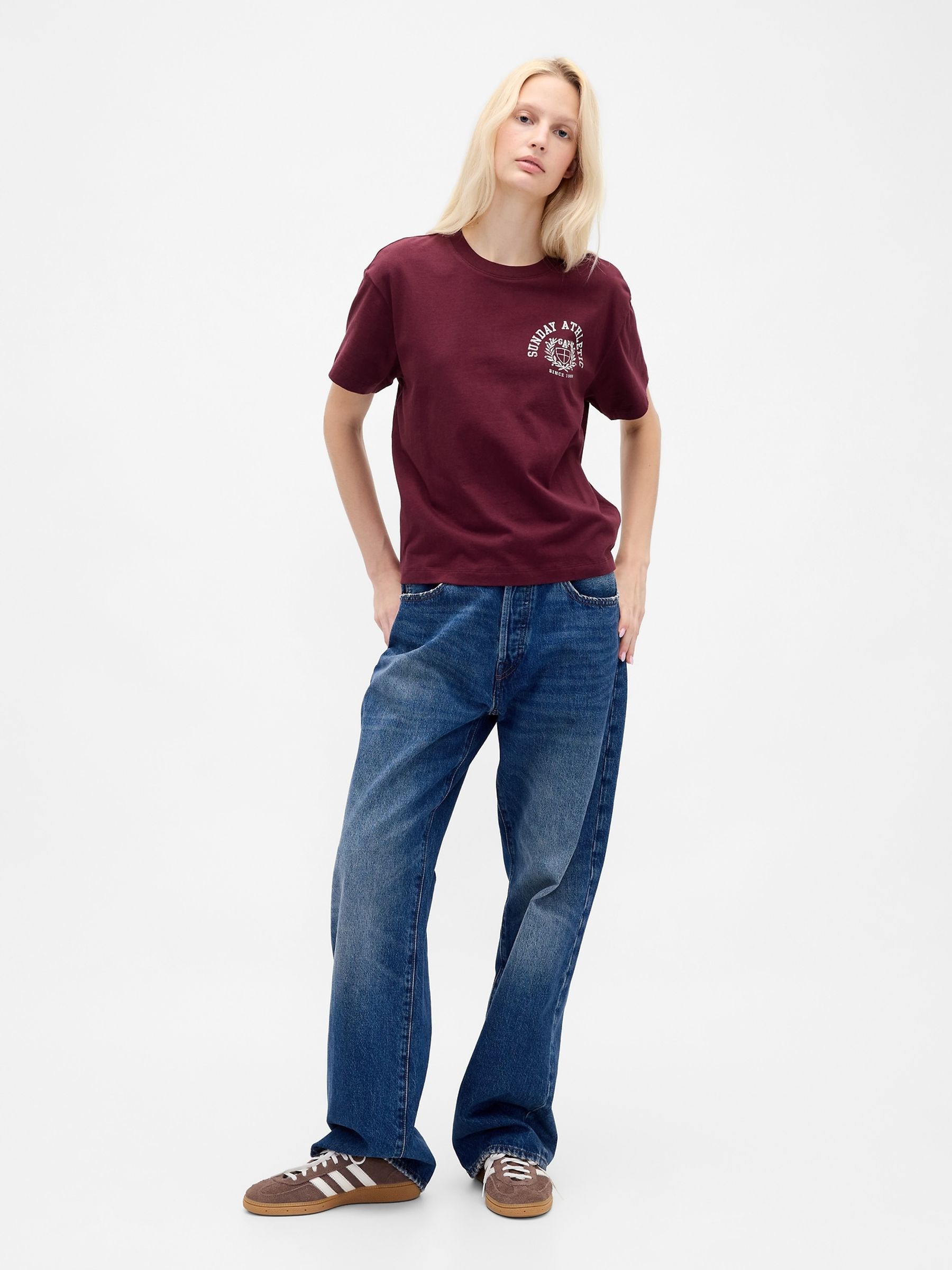 Red Relaxed Graphic Logo T-Shirt - Image 3 of 4