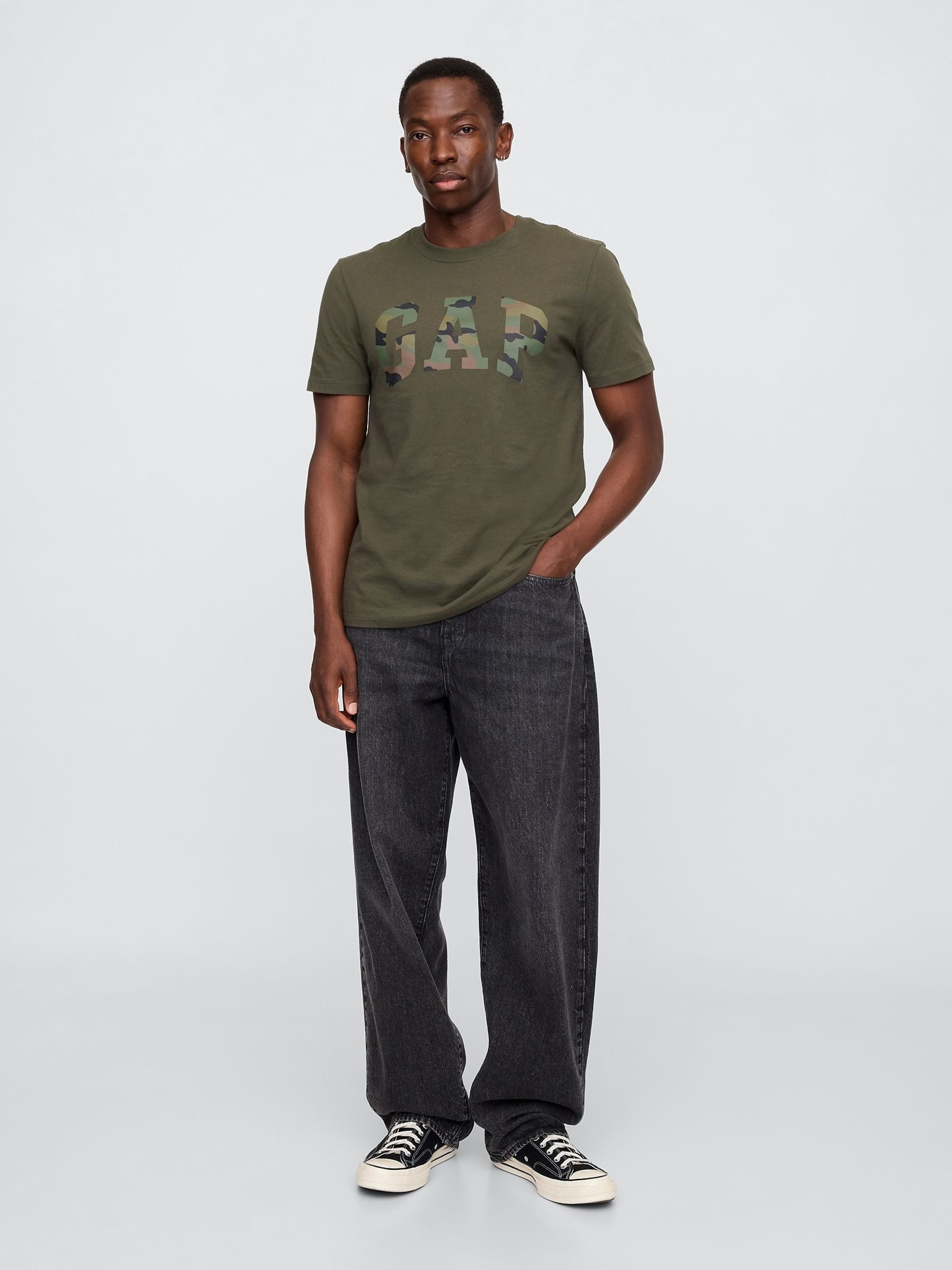 Green Everyday Soft Logo Crew Neck T-Shirt - Image 3 of 5