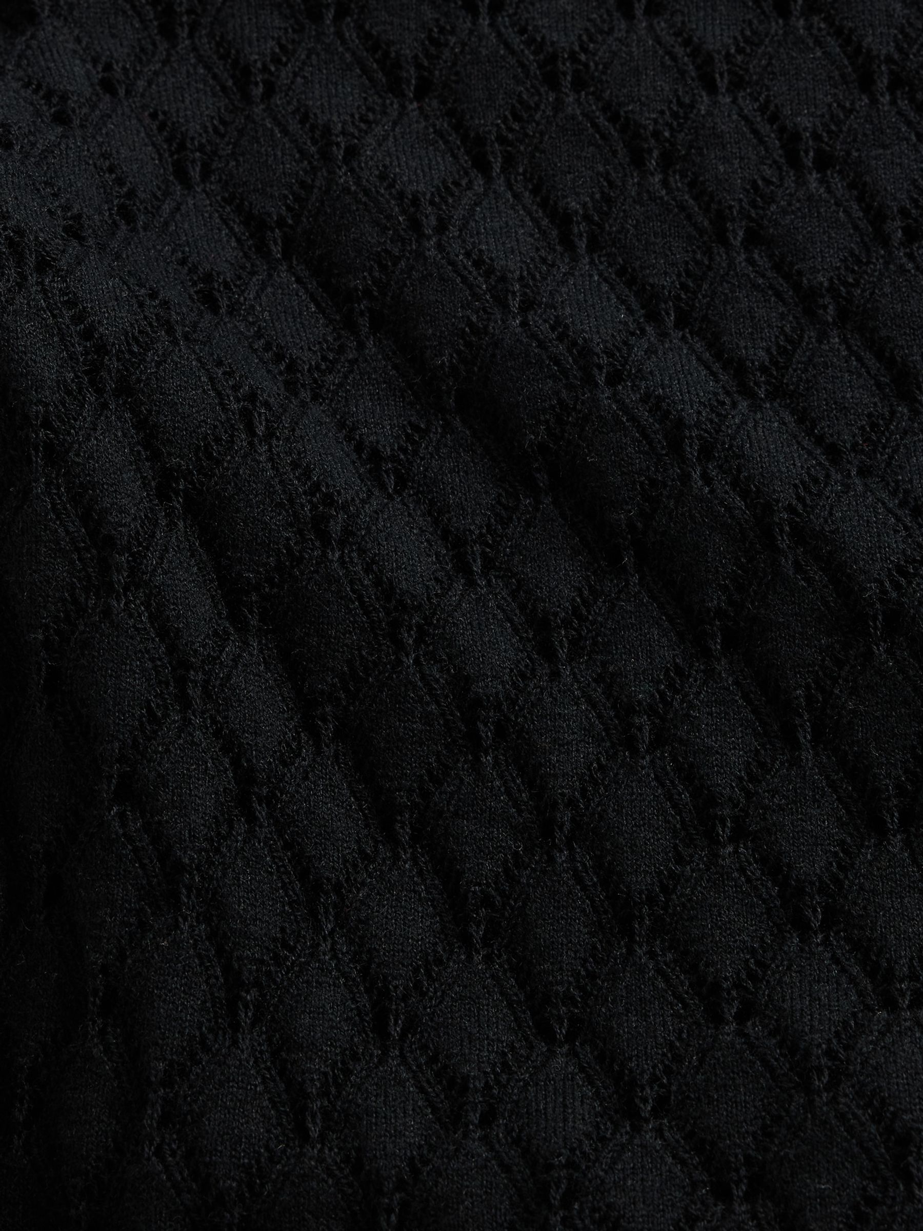 Black Pointelle Sweatshirt - Image 4 of 4