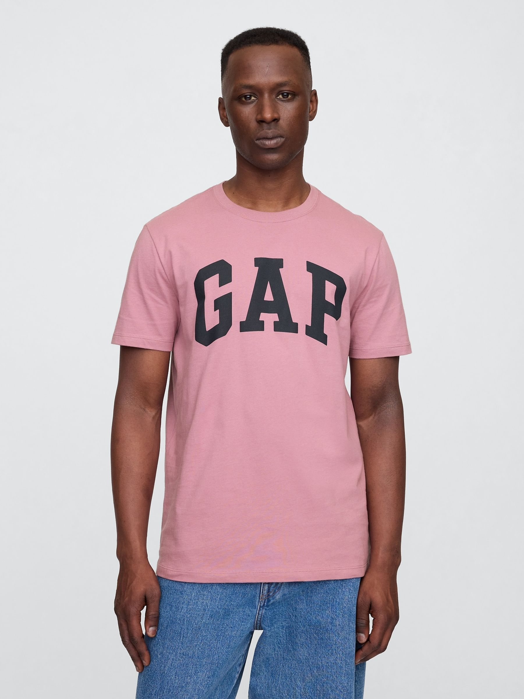 Dusky Pink Everyday Soft Logo Short Sleeve T-Shirt - Image 1 of 5
