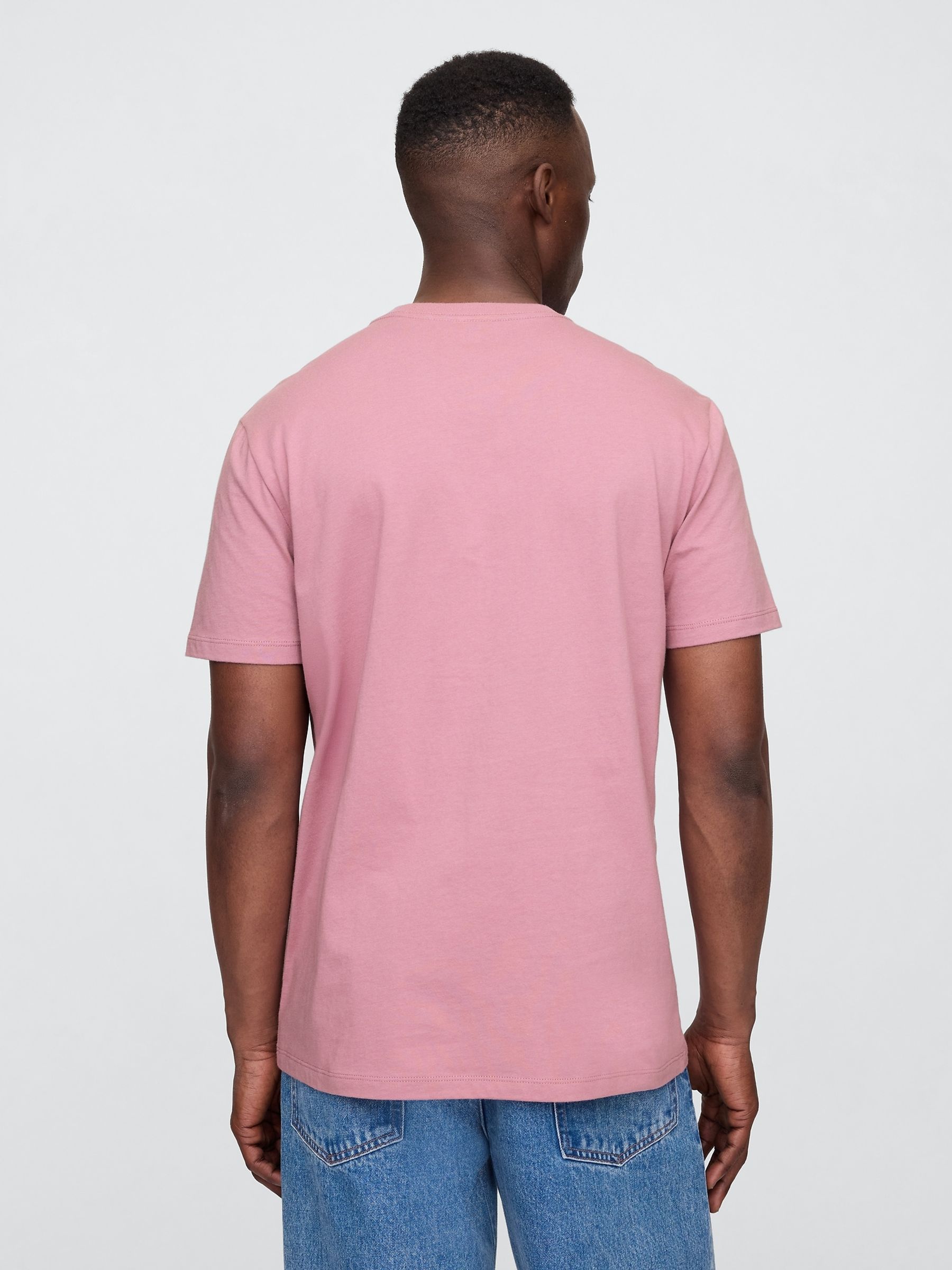 Dusky Pink Everyday Soft Logo Short Sleeve T-Shirt - Image 2 of 5