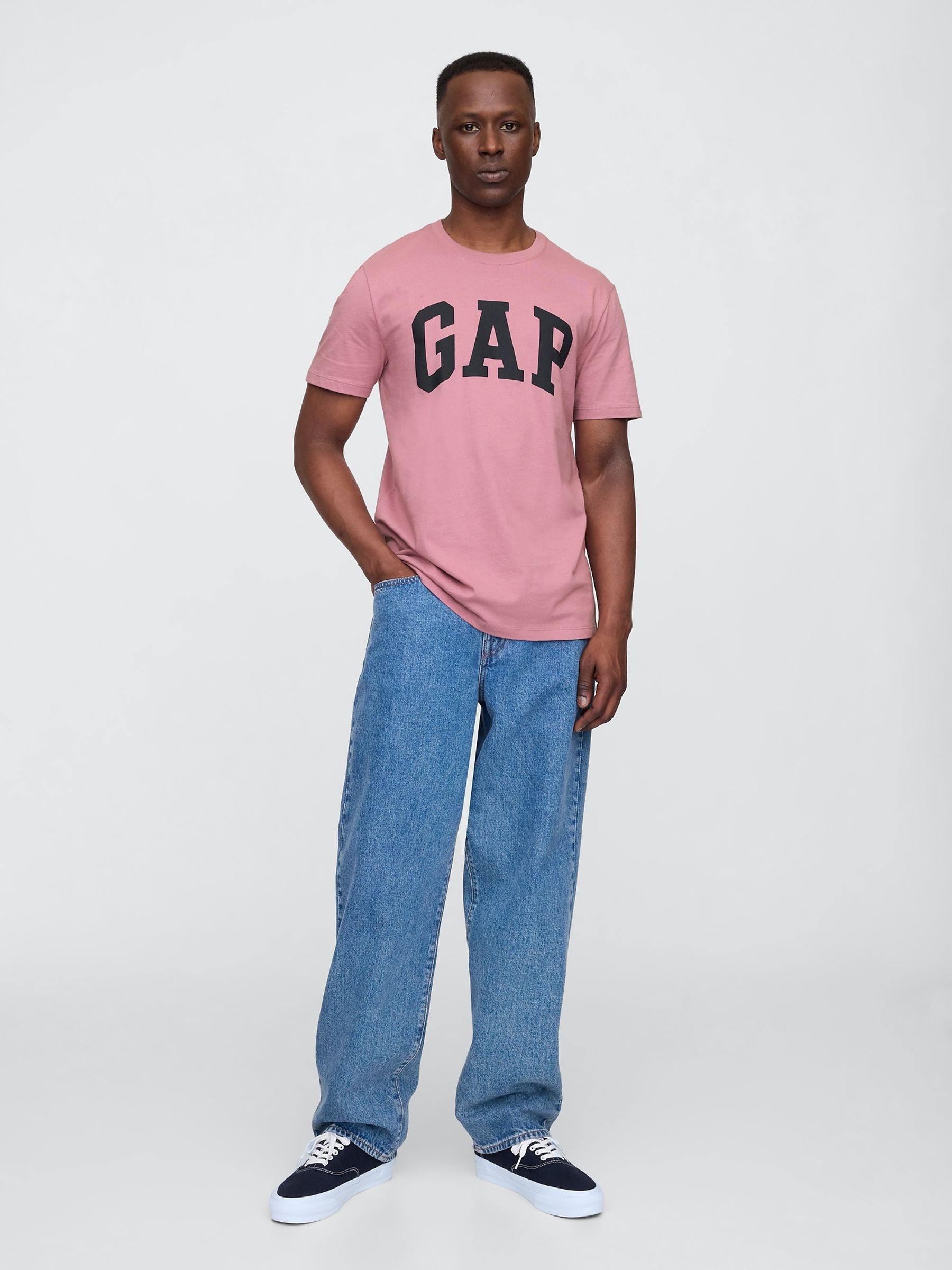 Dusky Pink Everyday Soft Logo Short Sleeve T-Shirt - Image 3 of 5