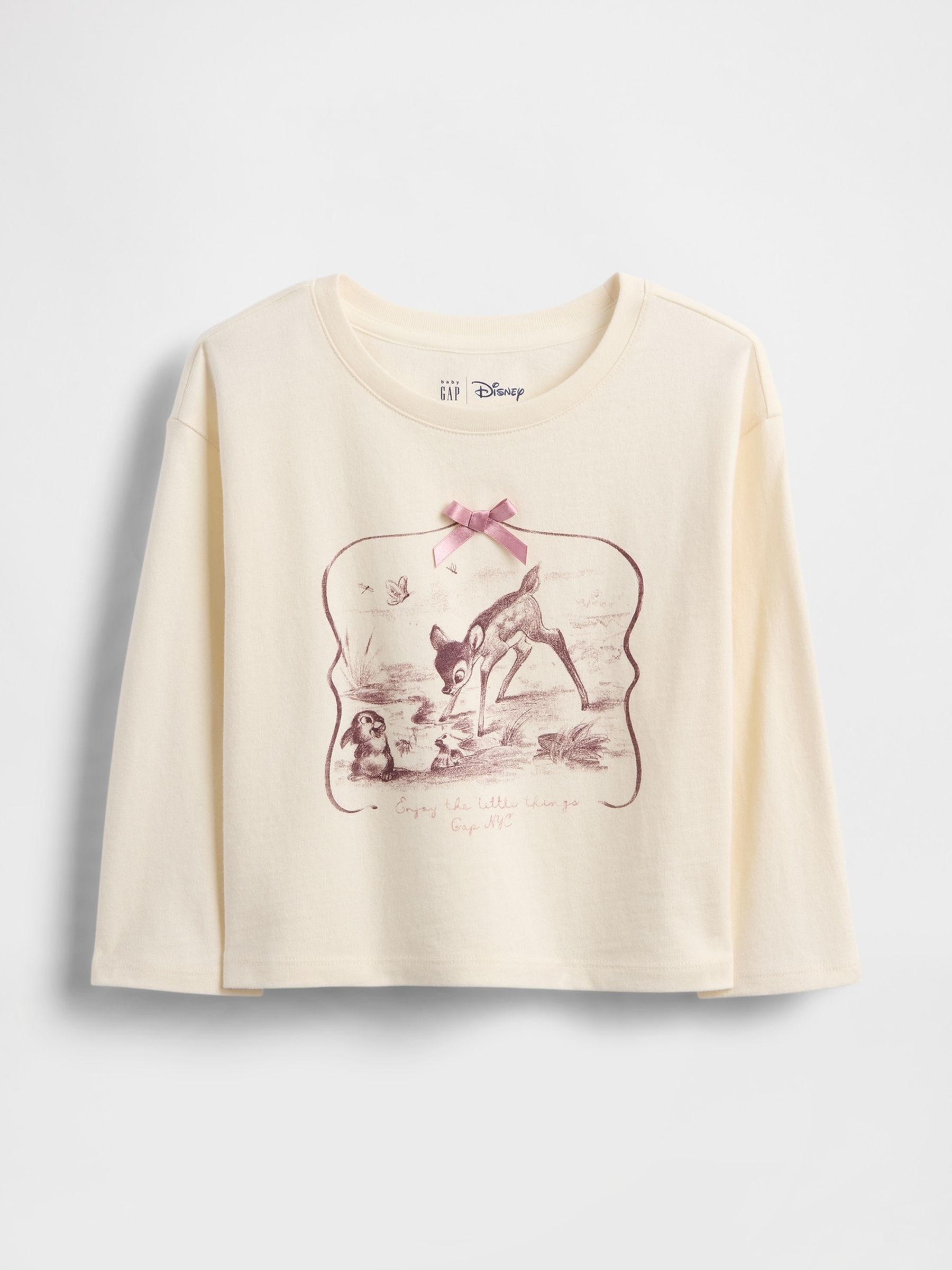White Bambi Disney Graphic Long Sleeve T-Shirt (6mths-5yrs) - Image 1 of 4