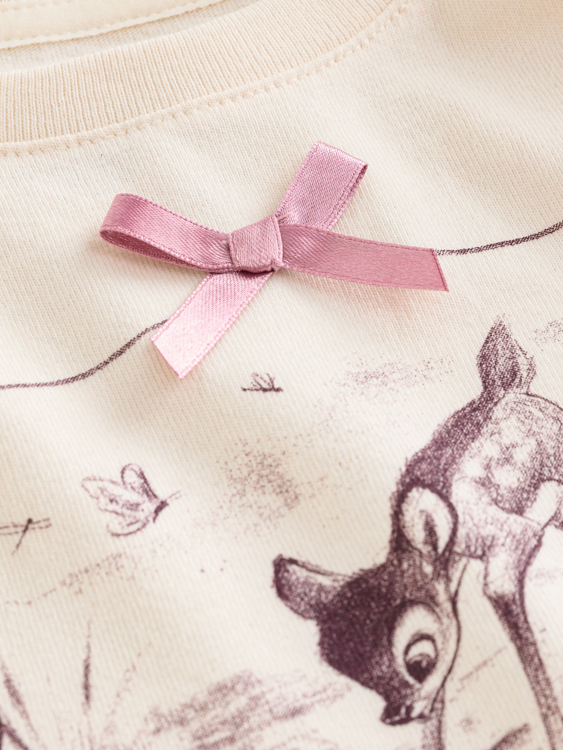 White Bambi Disney Graphic Long Sleeve T-Shirt (6mths-5yrs) - Image 3 of 4