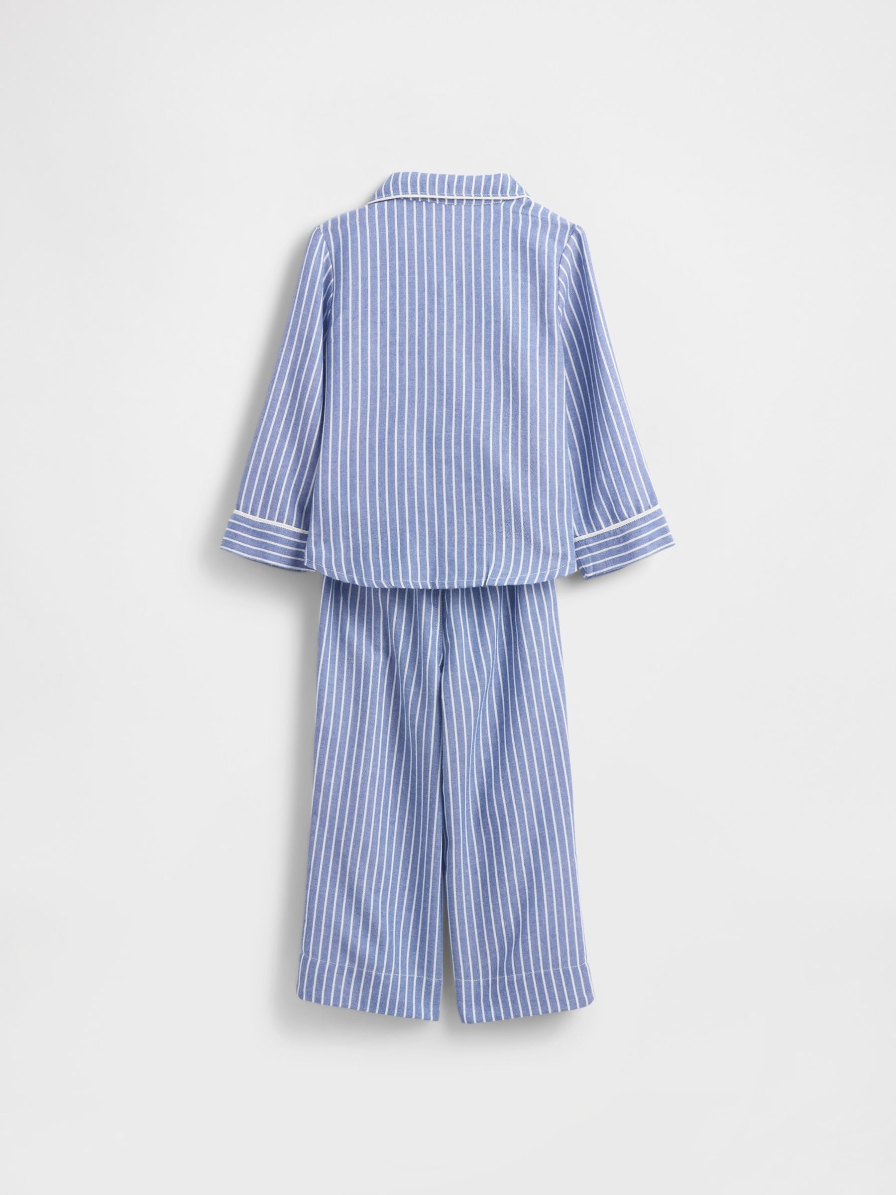 Blue Stripe Flannel Pyjama Top & Trousers Set (6mths-5yrs) - Image 4 of 4