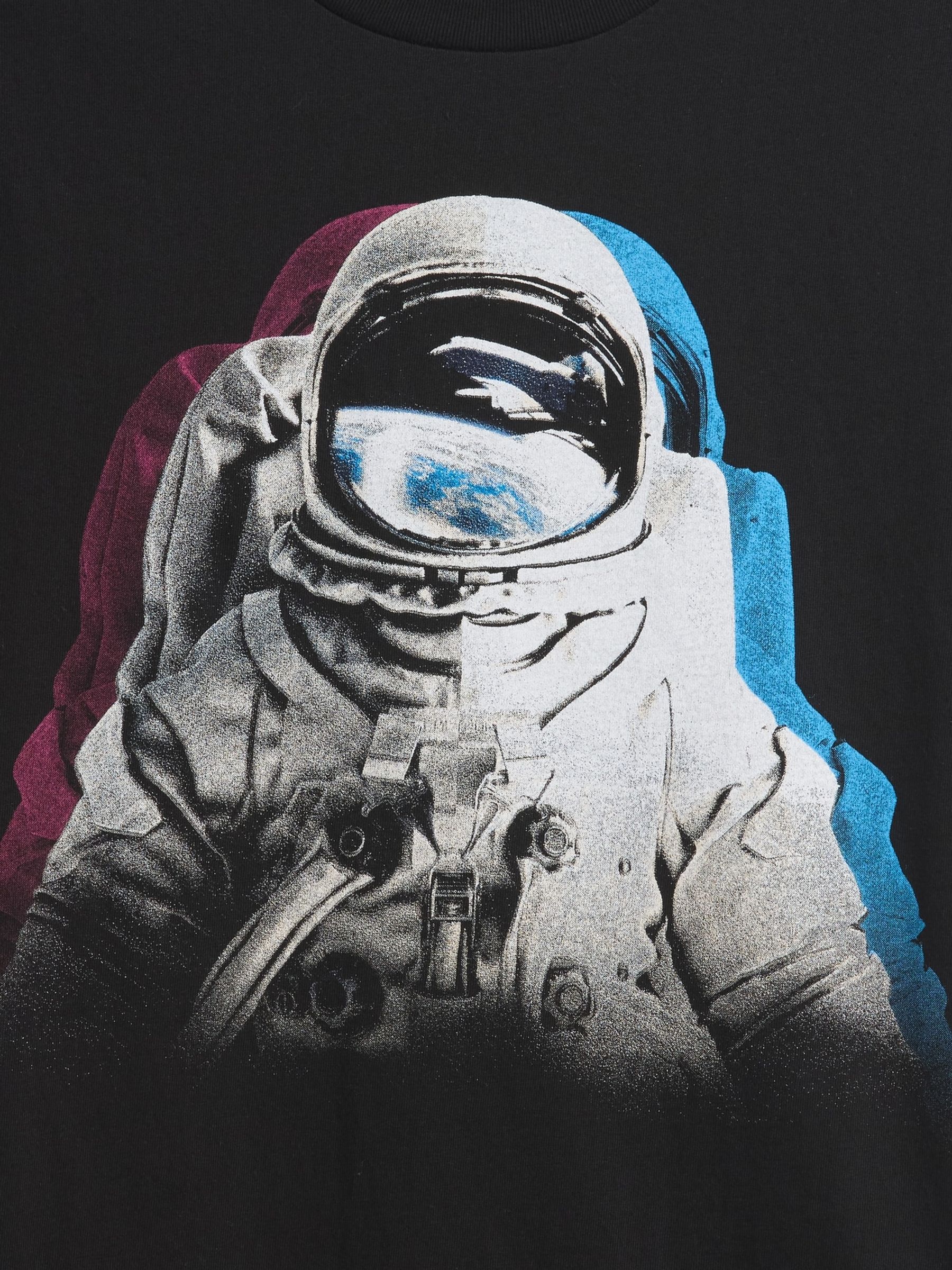 Black 3-D Graphic T-Shirt (4-13yrs) - Image 2 of 2