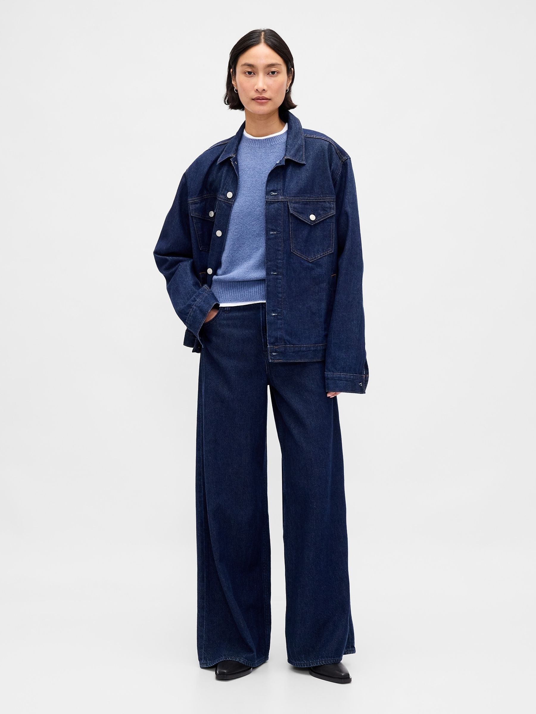 Blue Soft Touch Crew Neck Jumper - Image 3 of 4