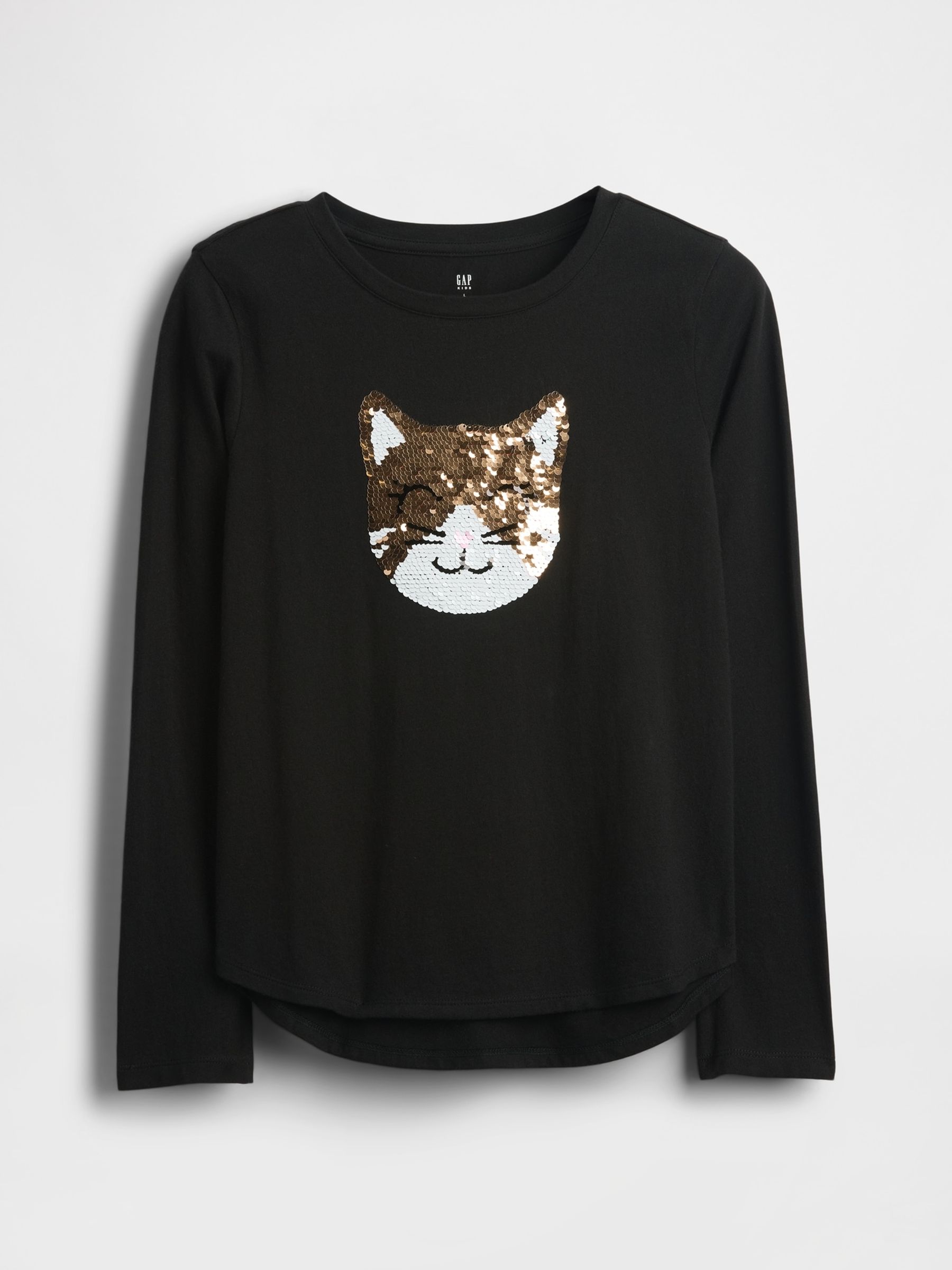 Black Flippy-Sequin Graphic T-Shirt - Image 2 of 4