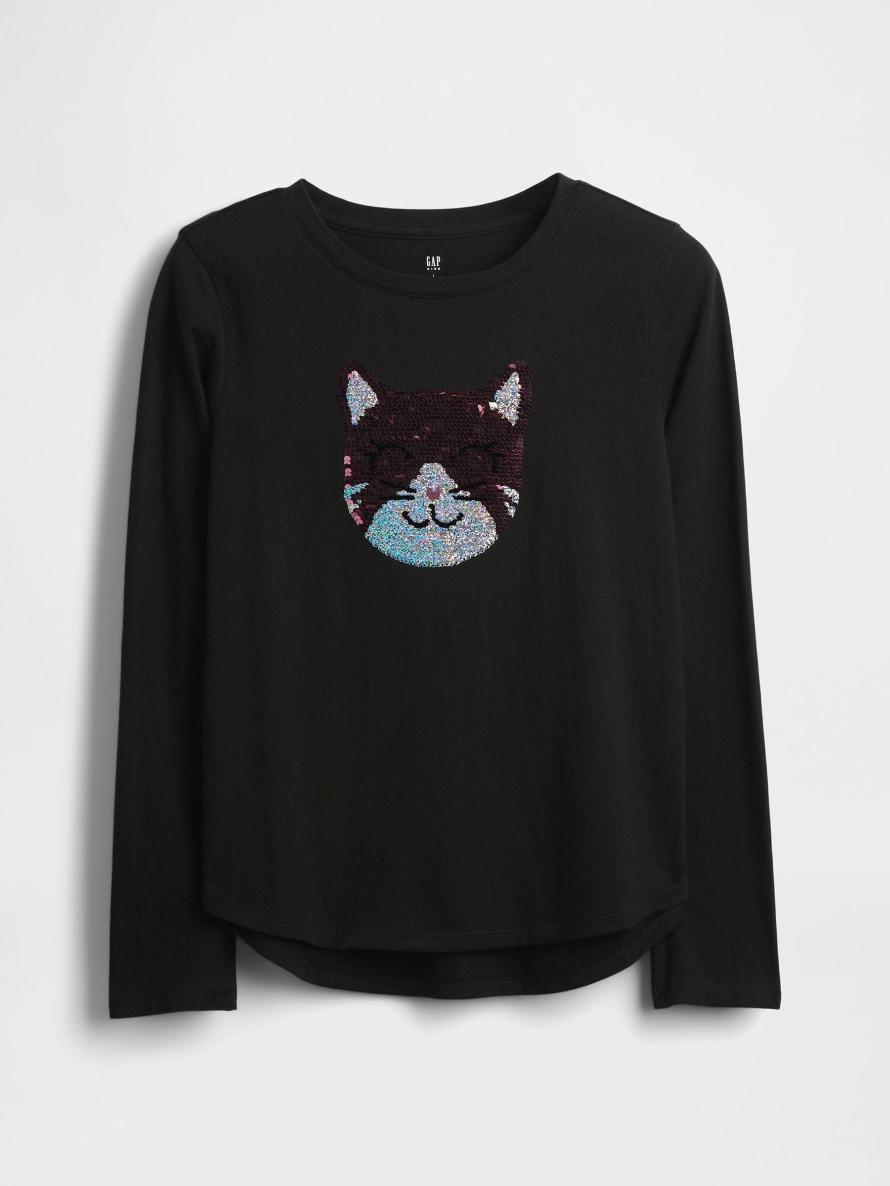 Black Flippy-Sequin Graphic T-Shirt - Image 3 of 4