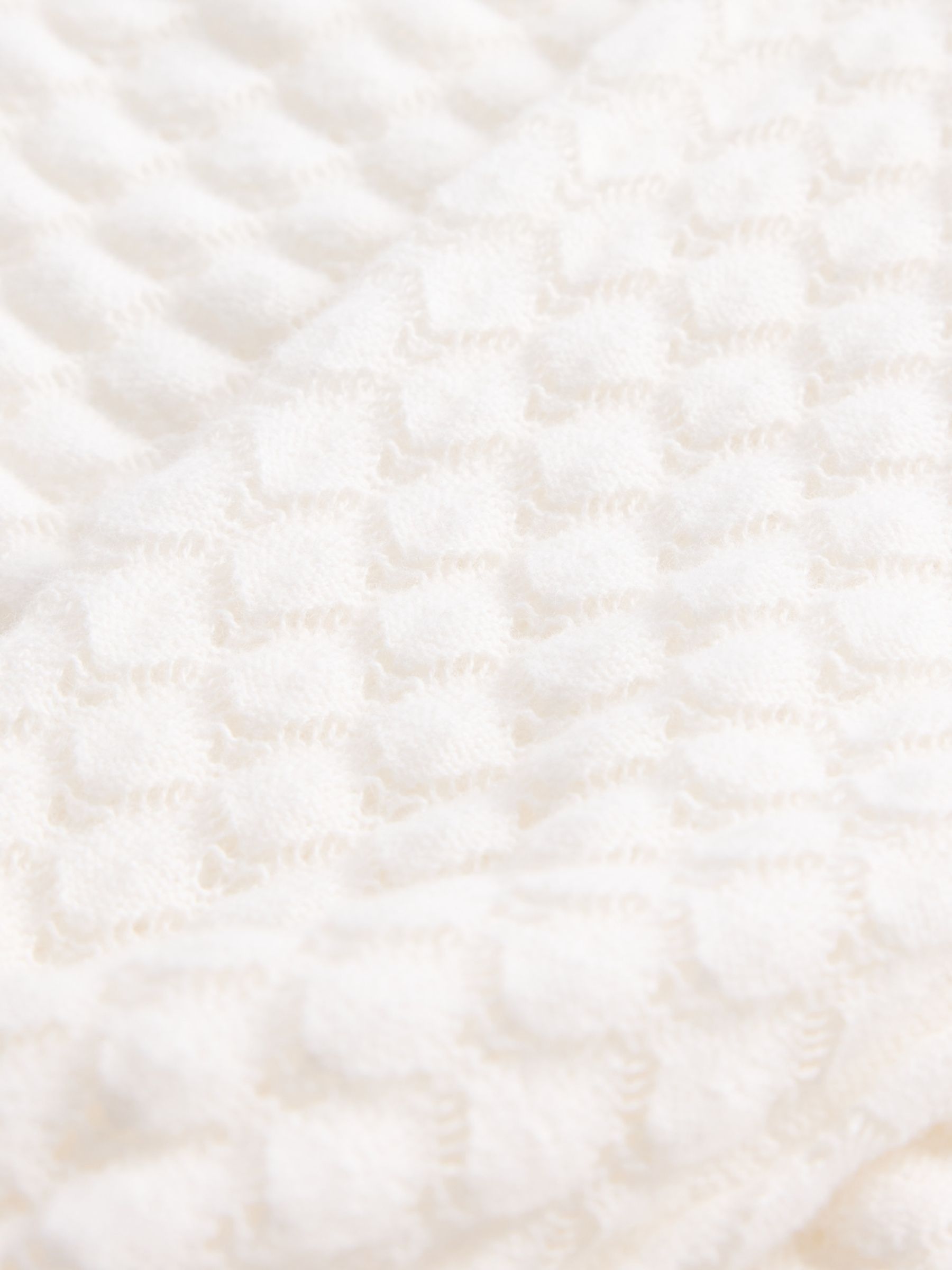 White Soft Touch Stretch Pointelle Cardigan - Image 4 of 4
