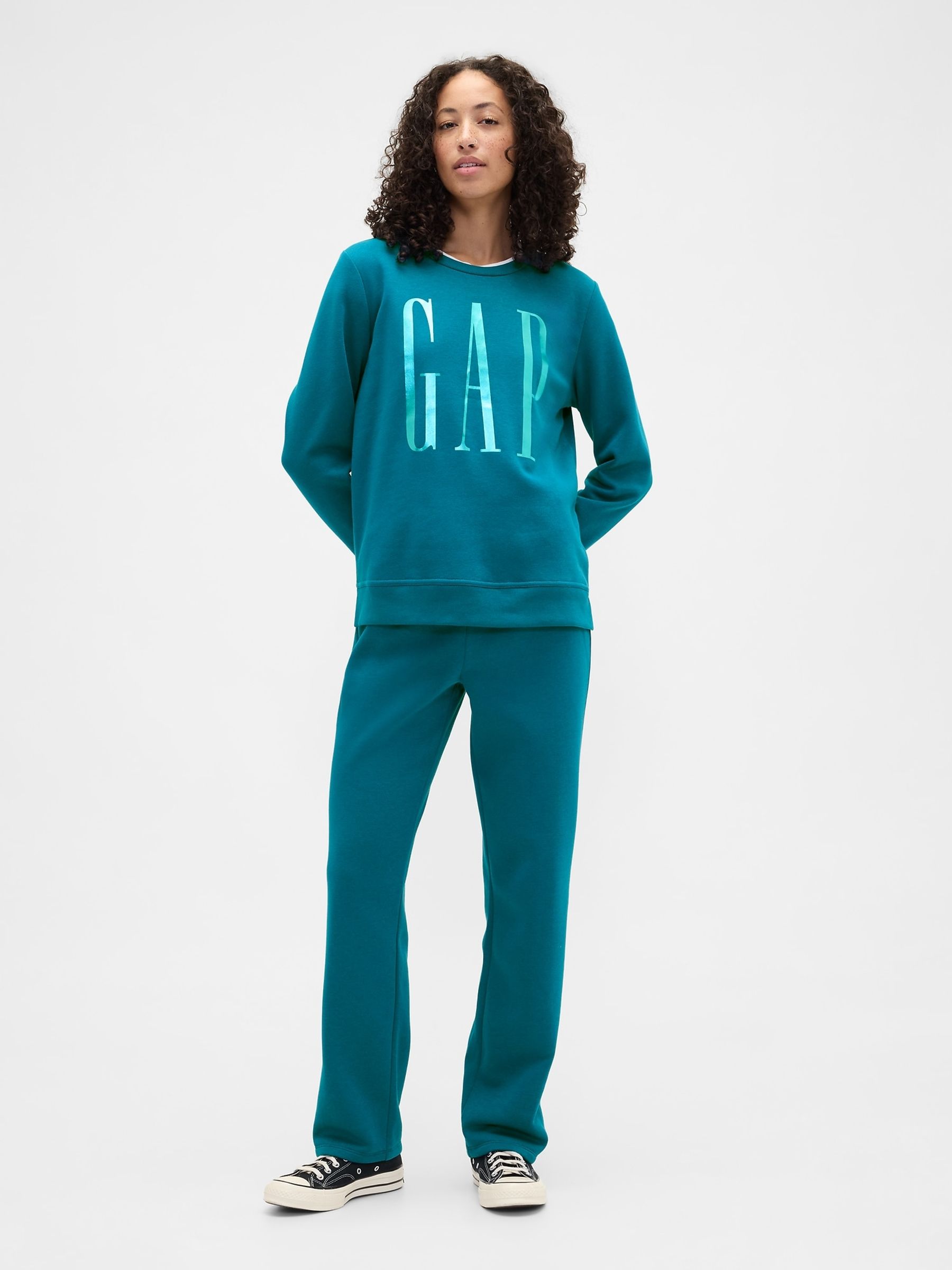 Blue Relaxed Logo Crew Neck Jumper - Image 3 of 5