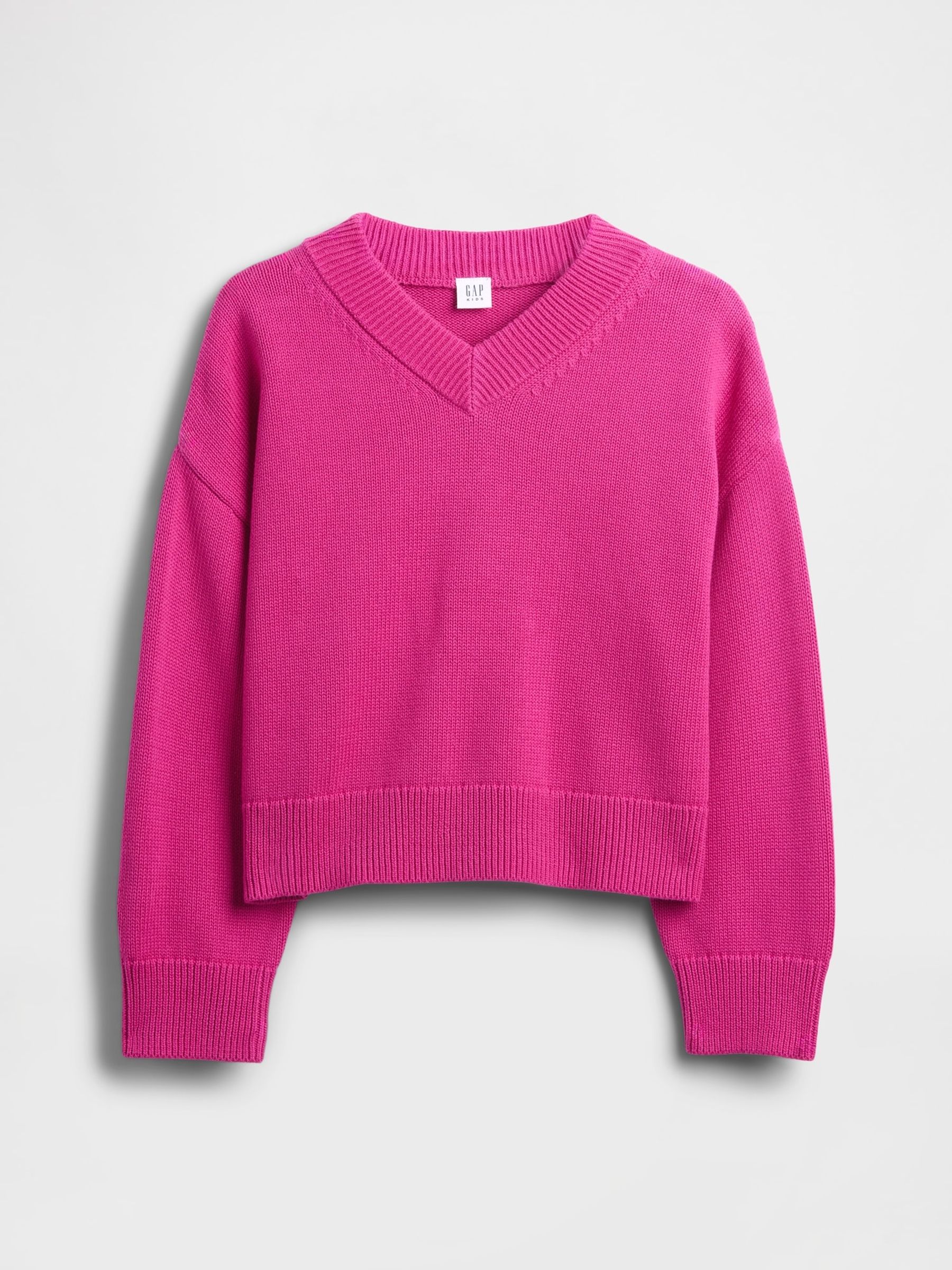 Pink Boxy V-Neck Jumper - Image 4 of 5