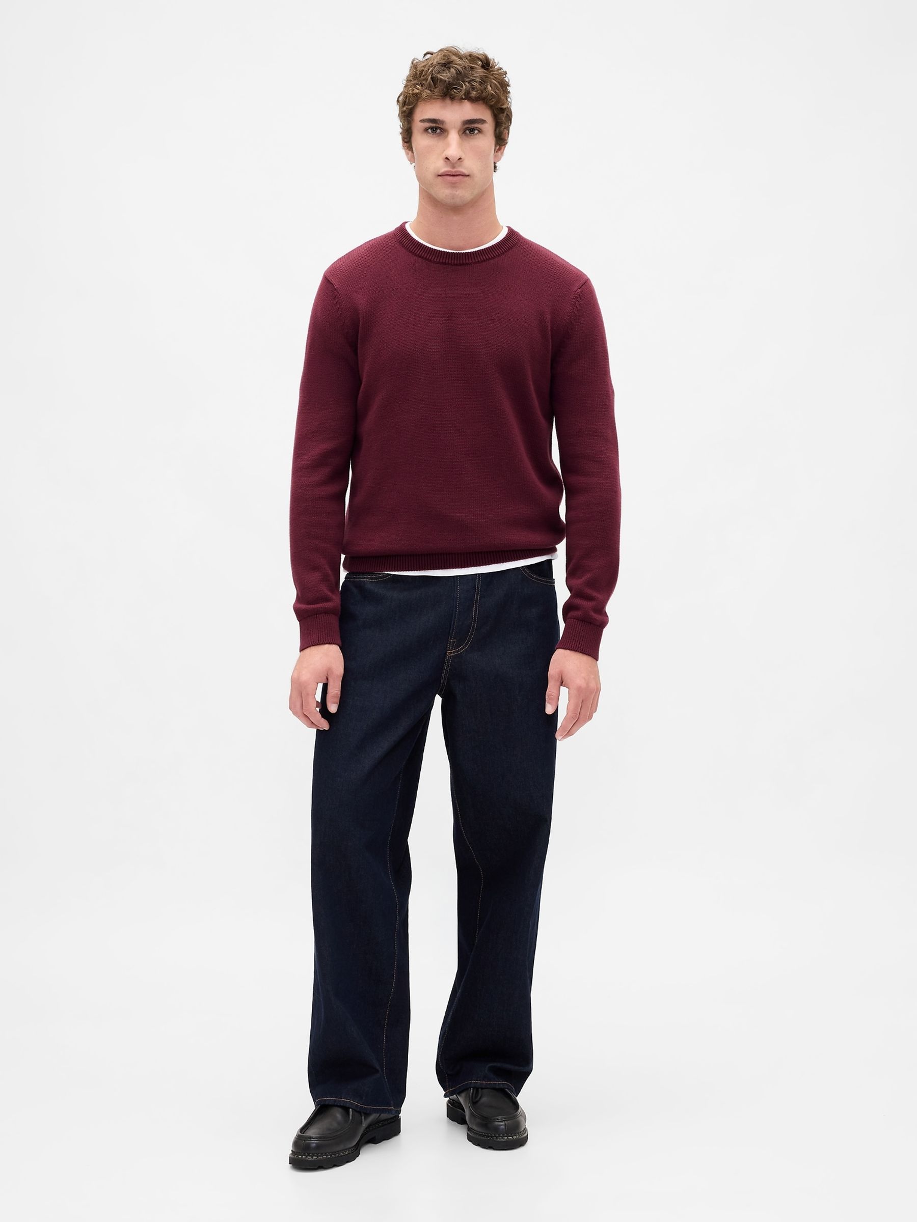 Red Classic Crew Neck Sweatshirt - Image 3 of 4