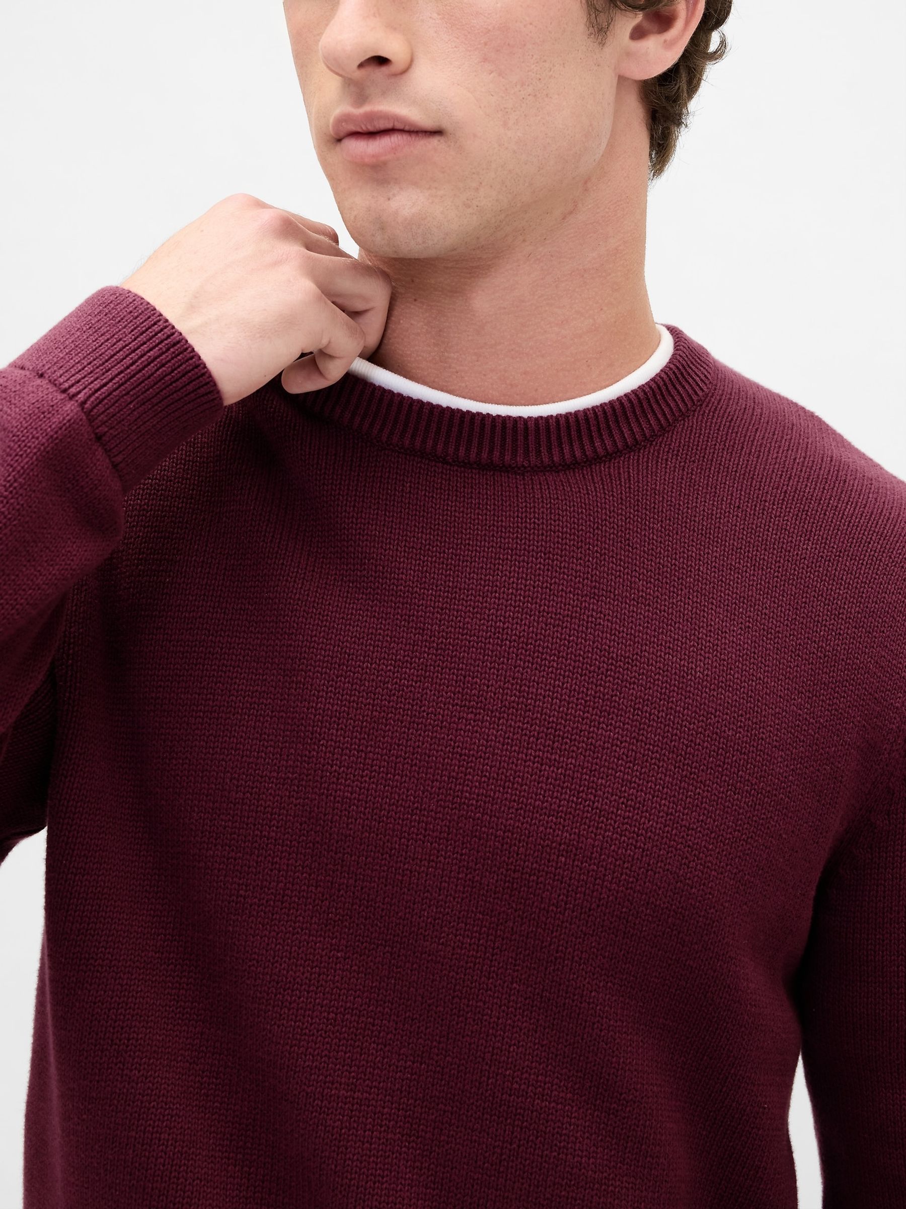 Red Classic Crew Neck Sweatshirt - Image 4 of 4