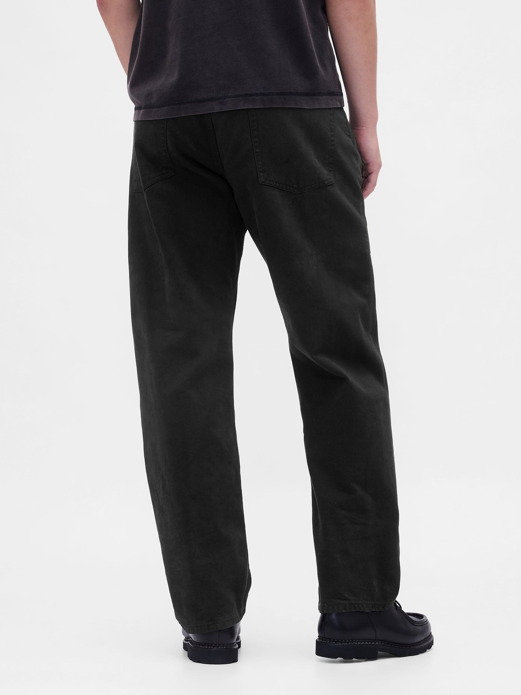 Black Relaxed Straight Jeans - Image 2 of 5