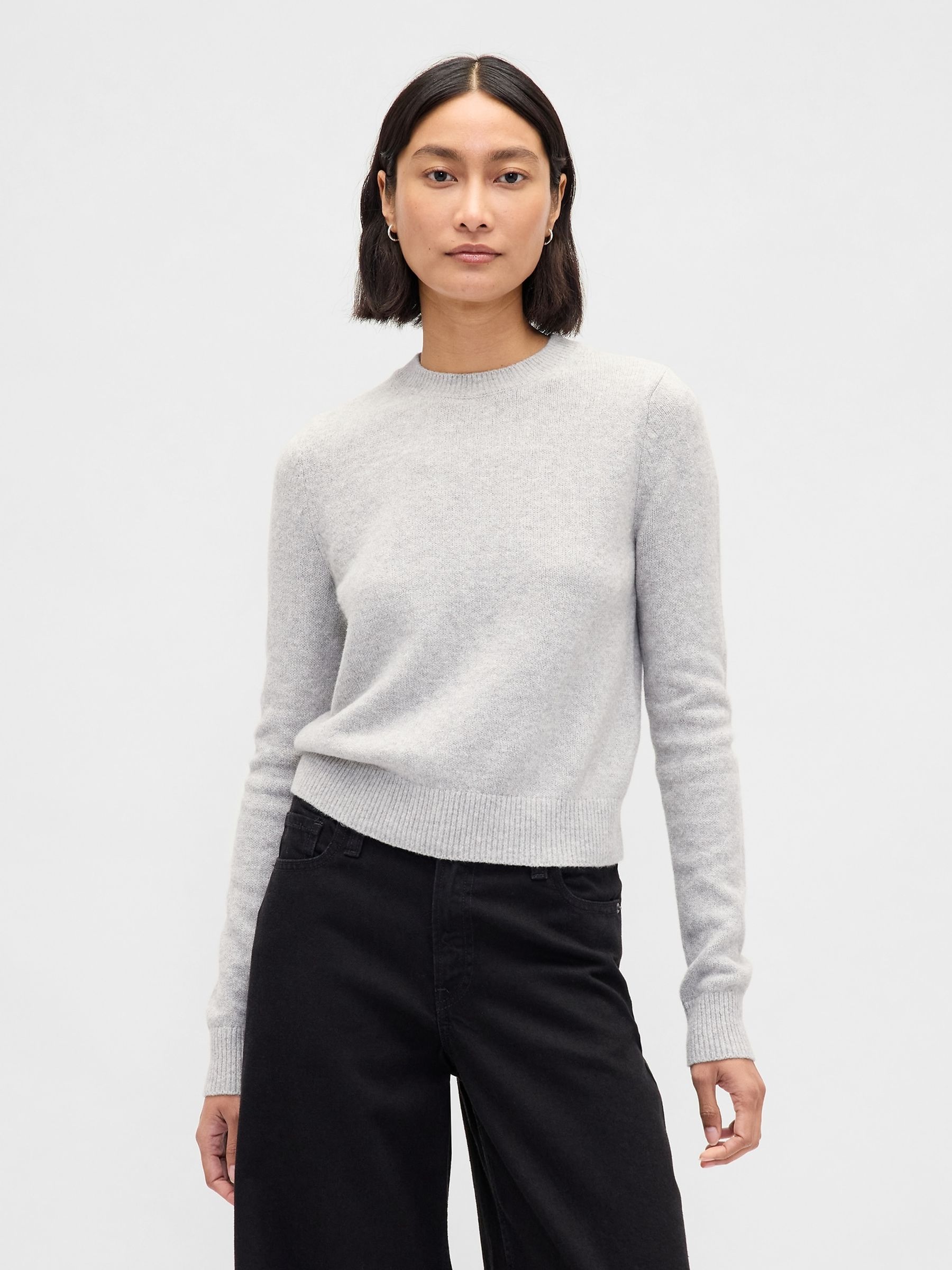 Grey CashSoft Crew Neck Jumper - Image 1 of 4