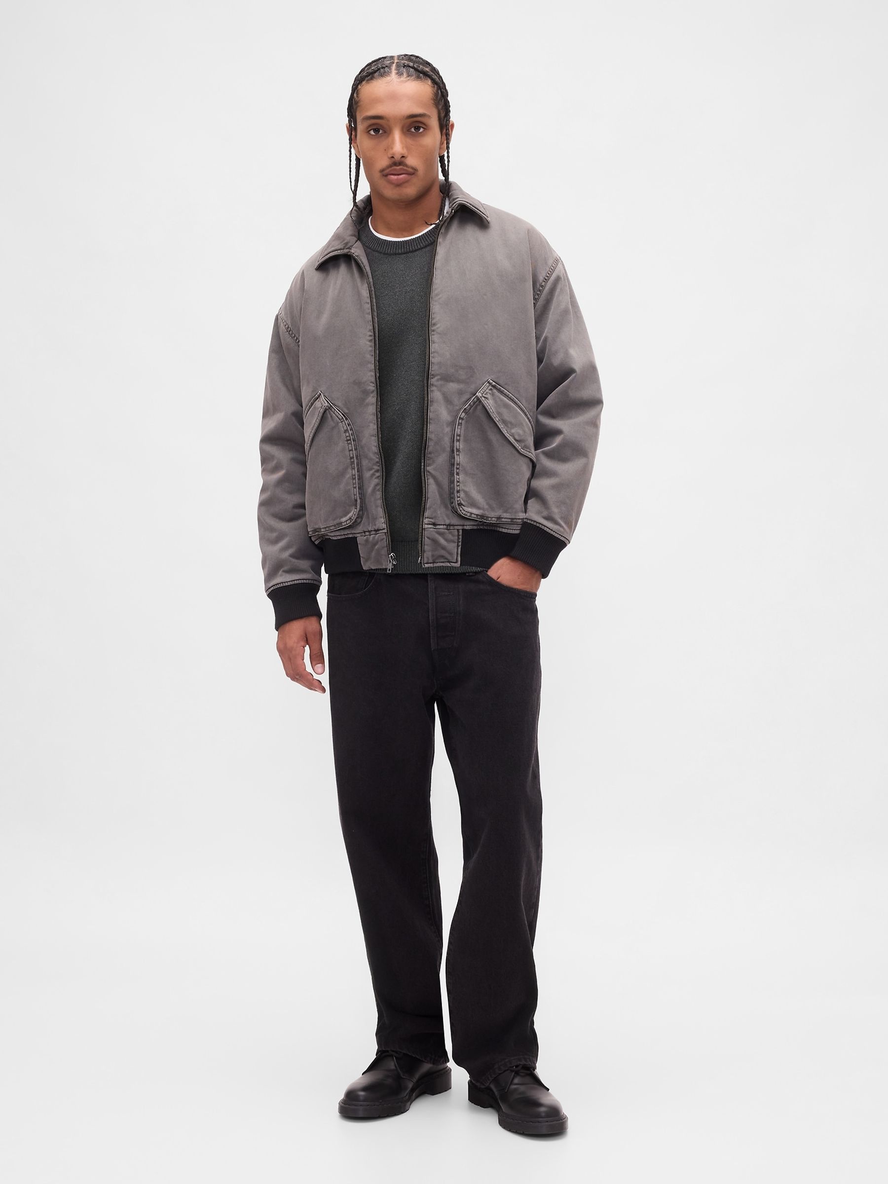Grey Classic Crew Neck Jumper - Image 3 of 4