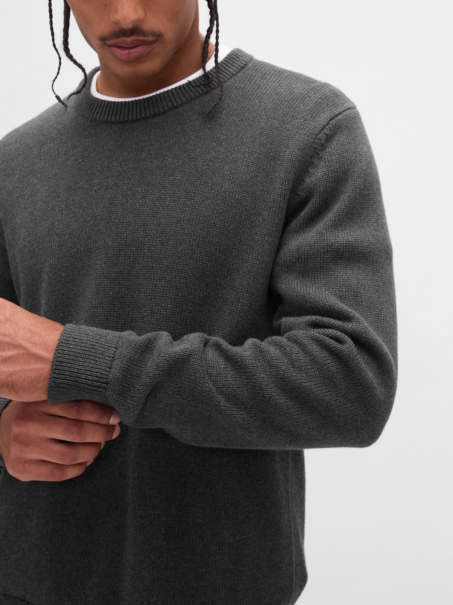 Grey Classic Crew Neck Jumper - Image 4 of 4
