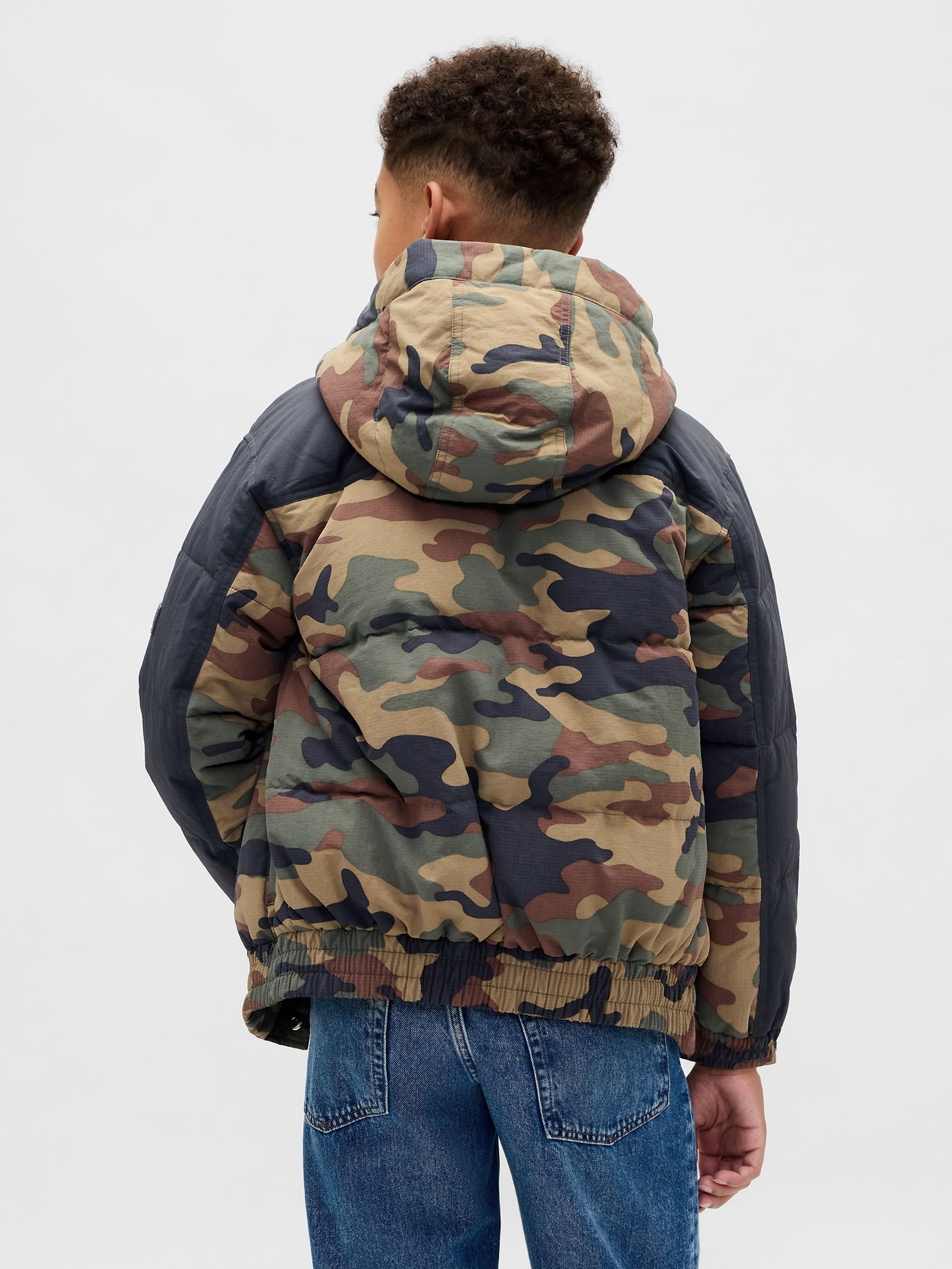 Brown Camo Puffer Jacket (4-13yrs) - Image 2 of 6
