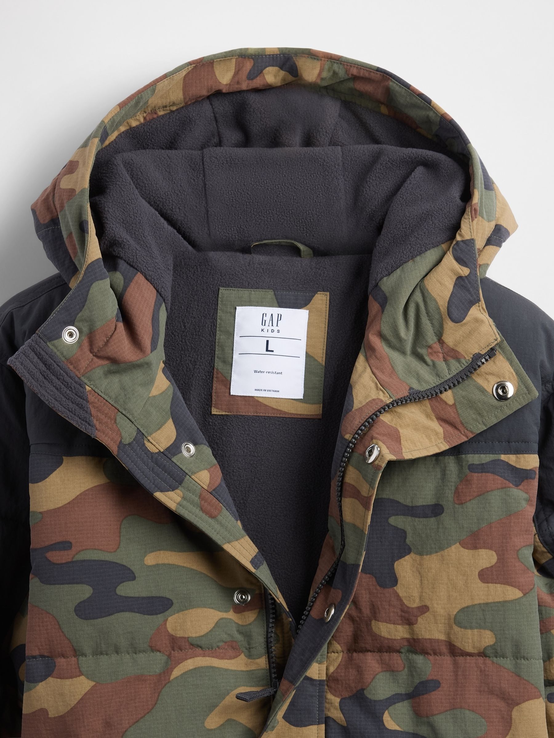 Brown Camo Puffer Jacket (4-13yrs) - Image 6 of 6