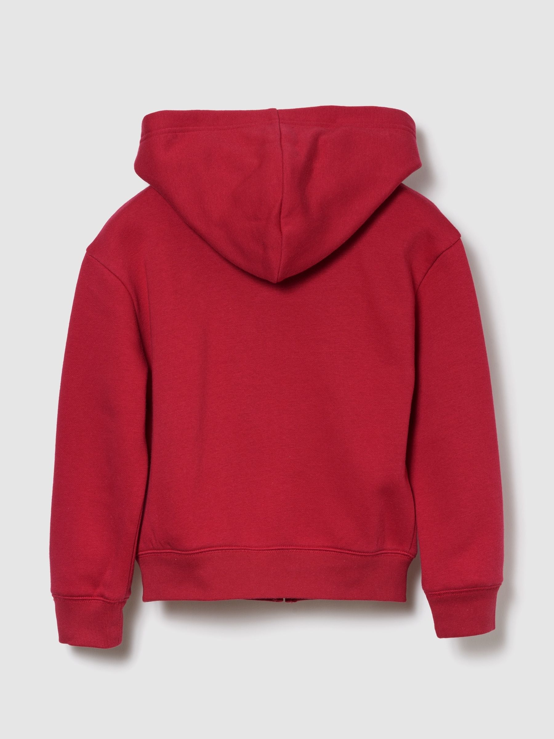 Red Relaxed Logo Print Zip Hoodie (4-13yrs) - Image 2 of 2