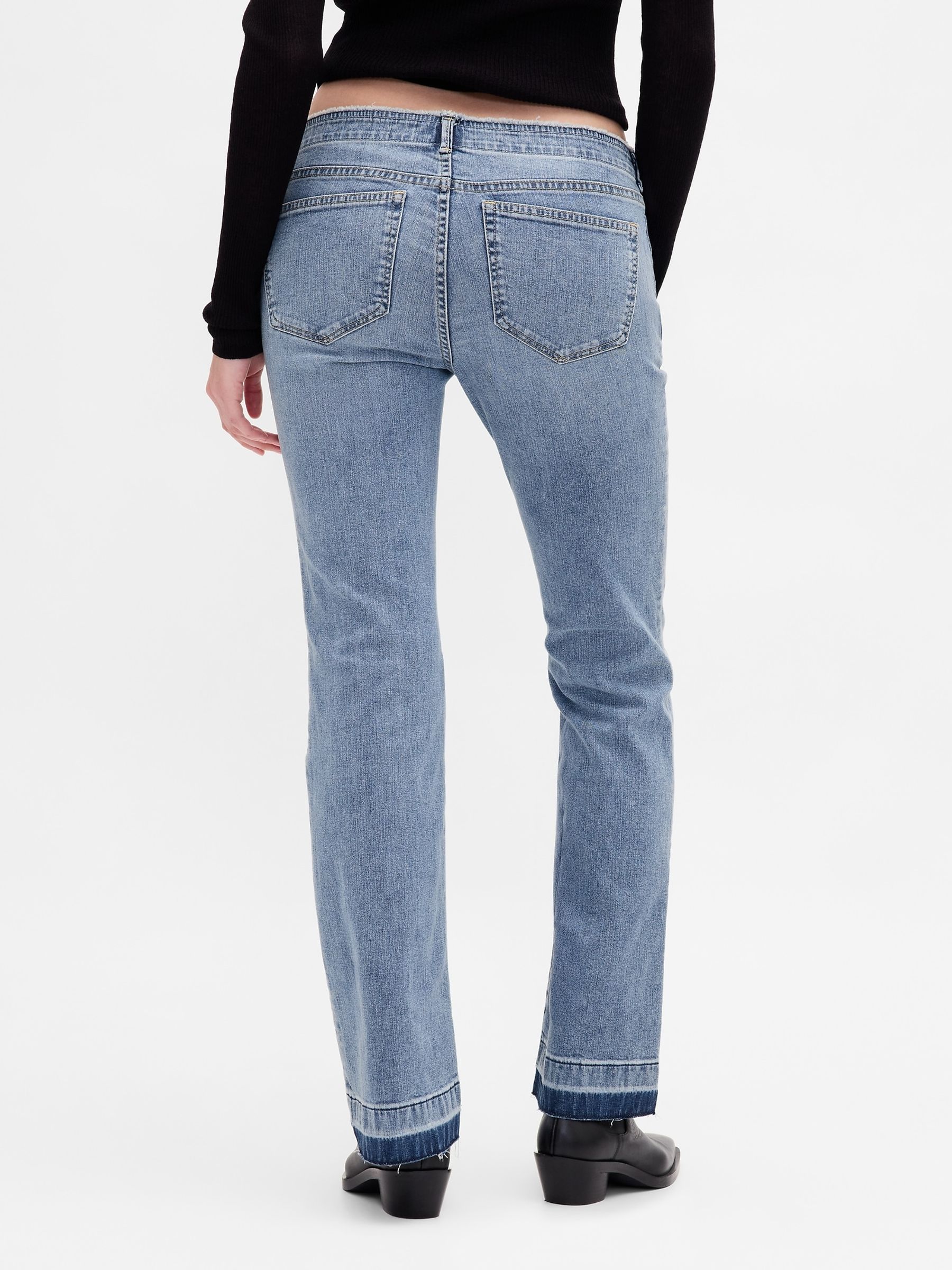 Blue Low Rise Long and Lean Bootcut Jeans | Gap