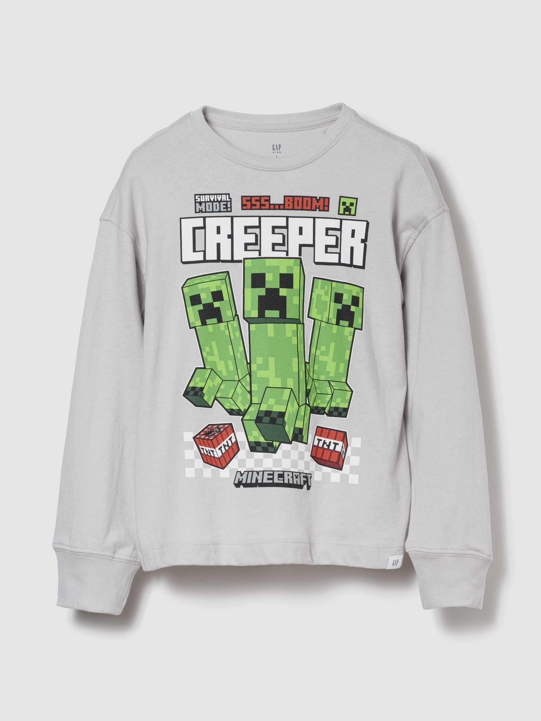 Grey Minecraft Graphic T-Shirt (4-13yrs) - Image 1 of 3 Grey Minecraft Graphic T-Shirt (4-13yrs) - Image 1 of 3