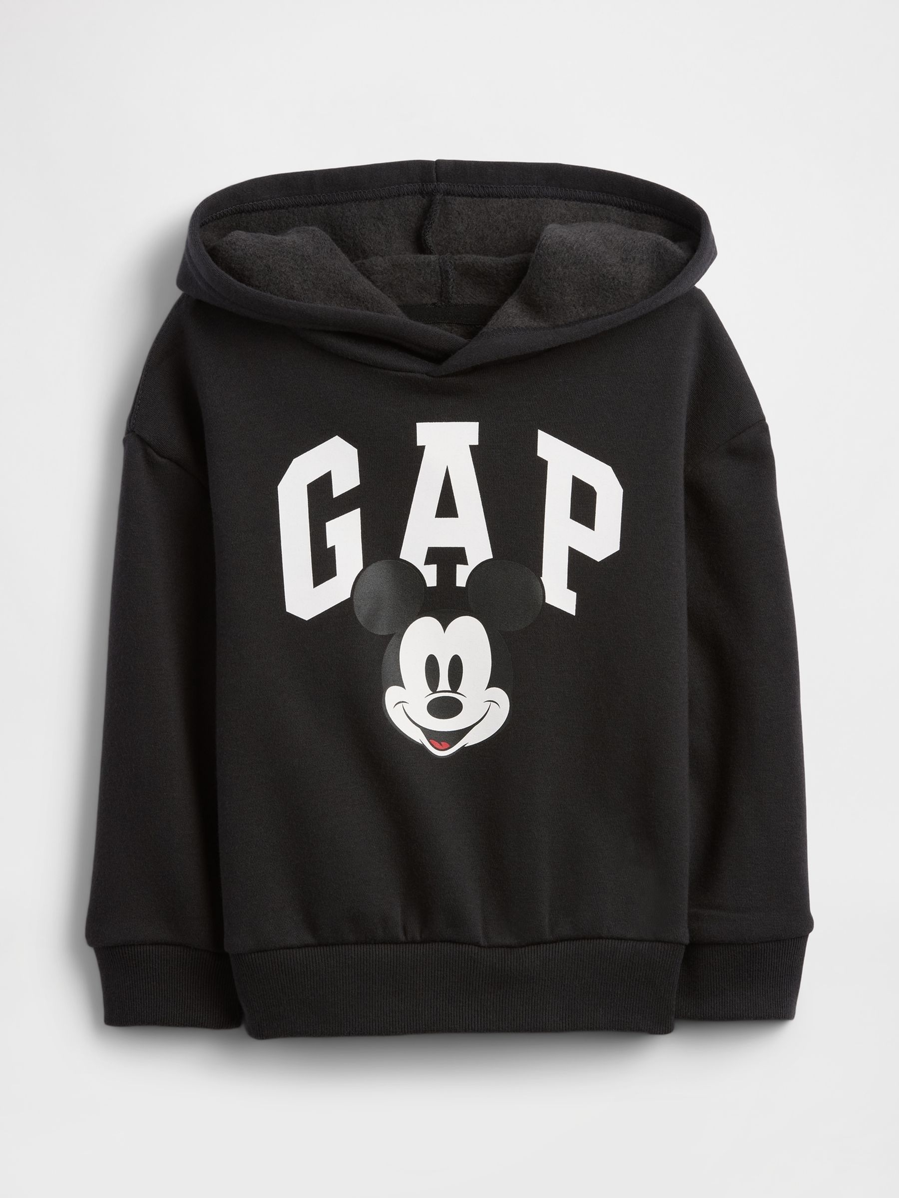 Black Disney Mickey Mouse Relaxed Logo Hoodie - Image 1 of 3