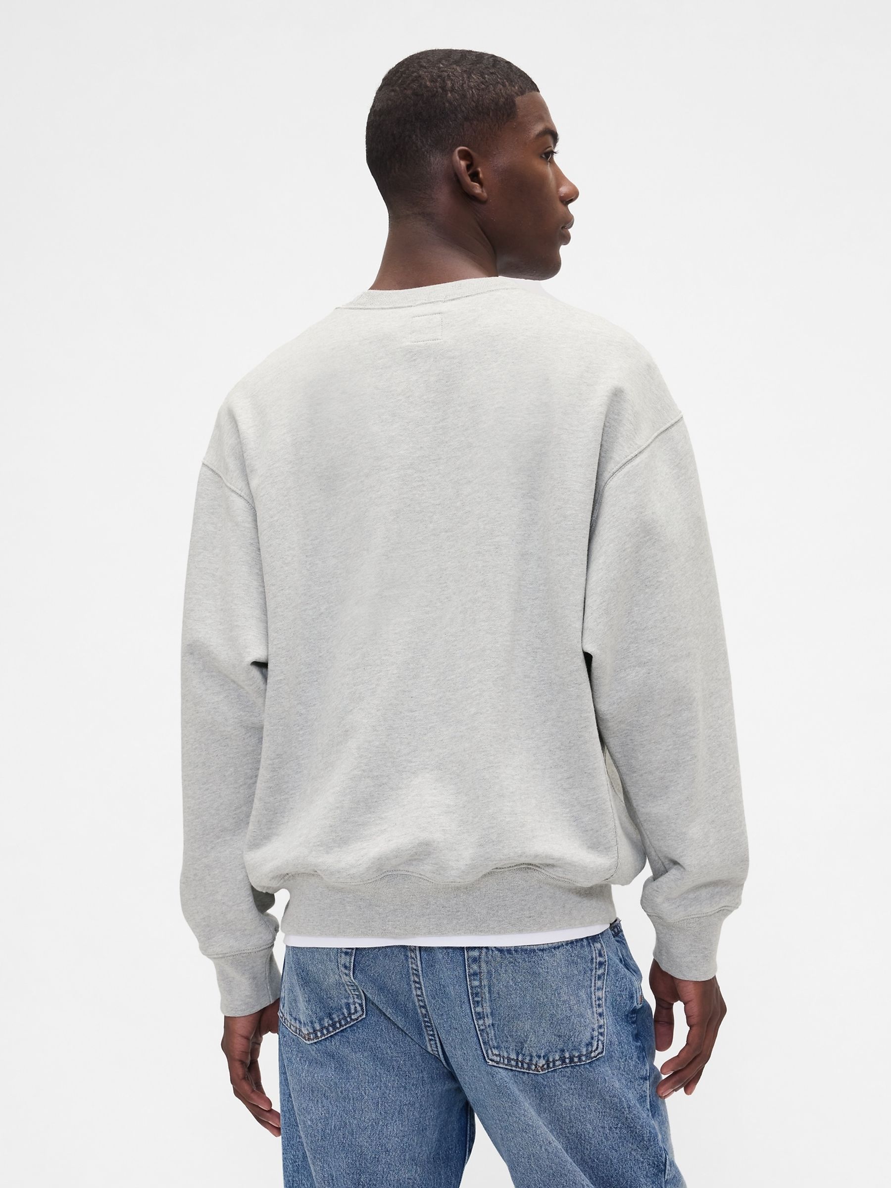 Grey Oversized Heavyweight Logo Sweatshirt - Image 2 of 4