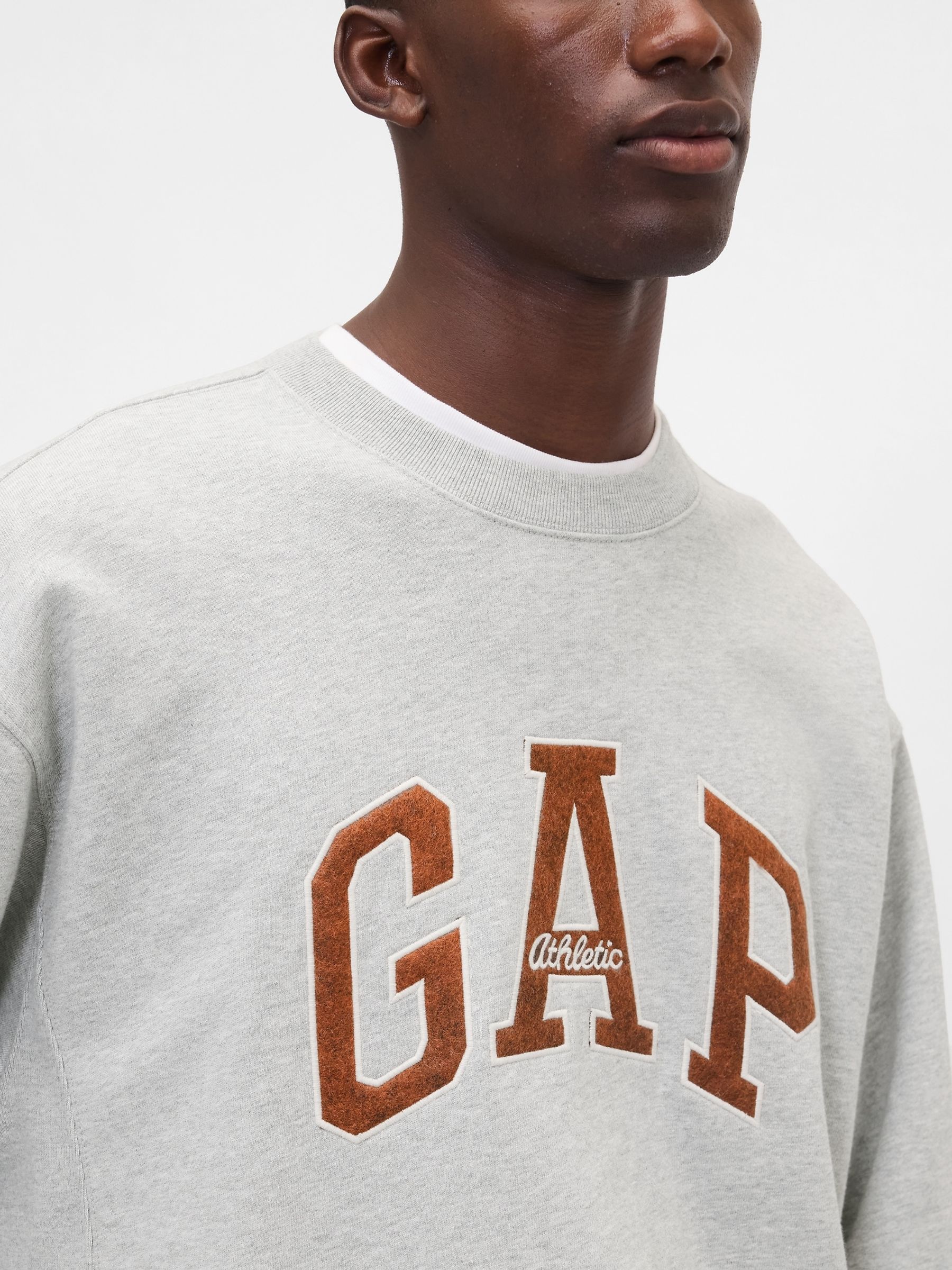 Grey Oversized Heavyweight Logo Sweatshirt - Image 4 of 4