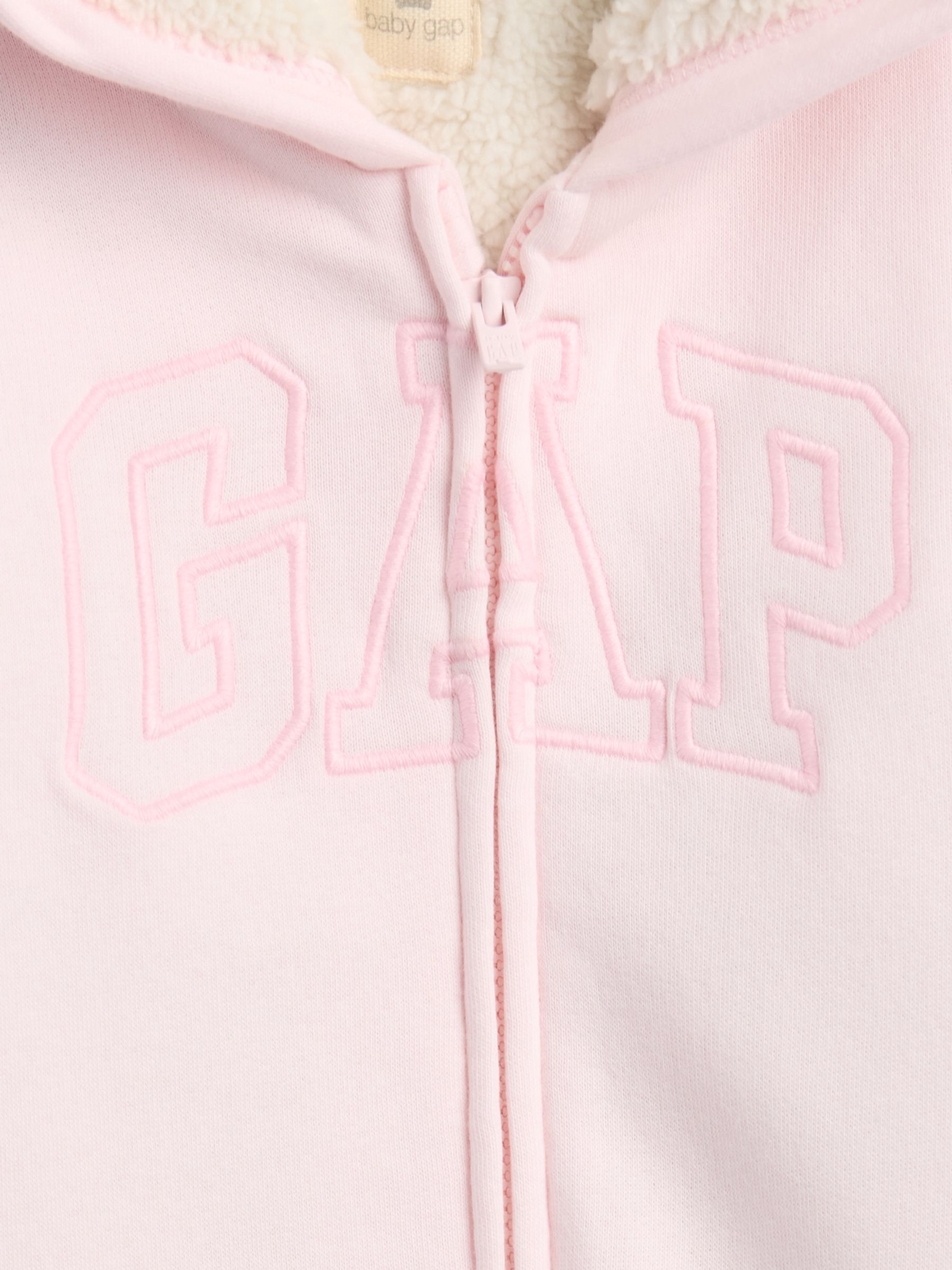 Pink Logo Sherpa One-Piece (Newborn-24mths) - Image 3 of 3