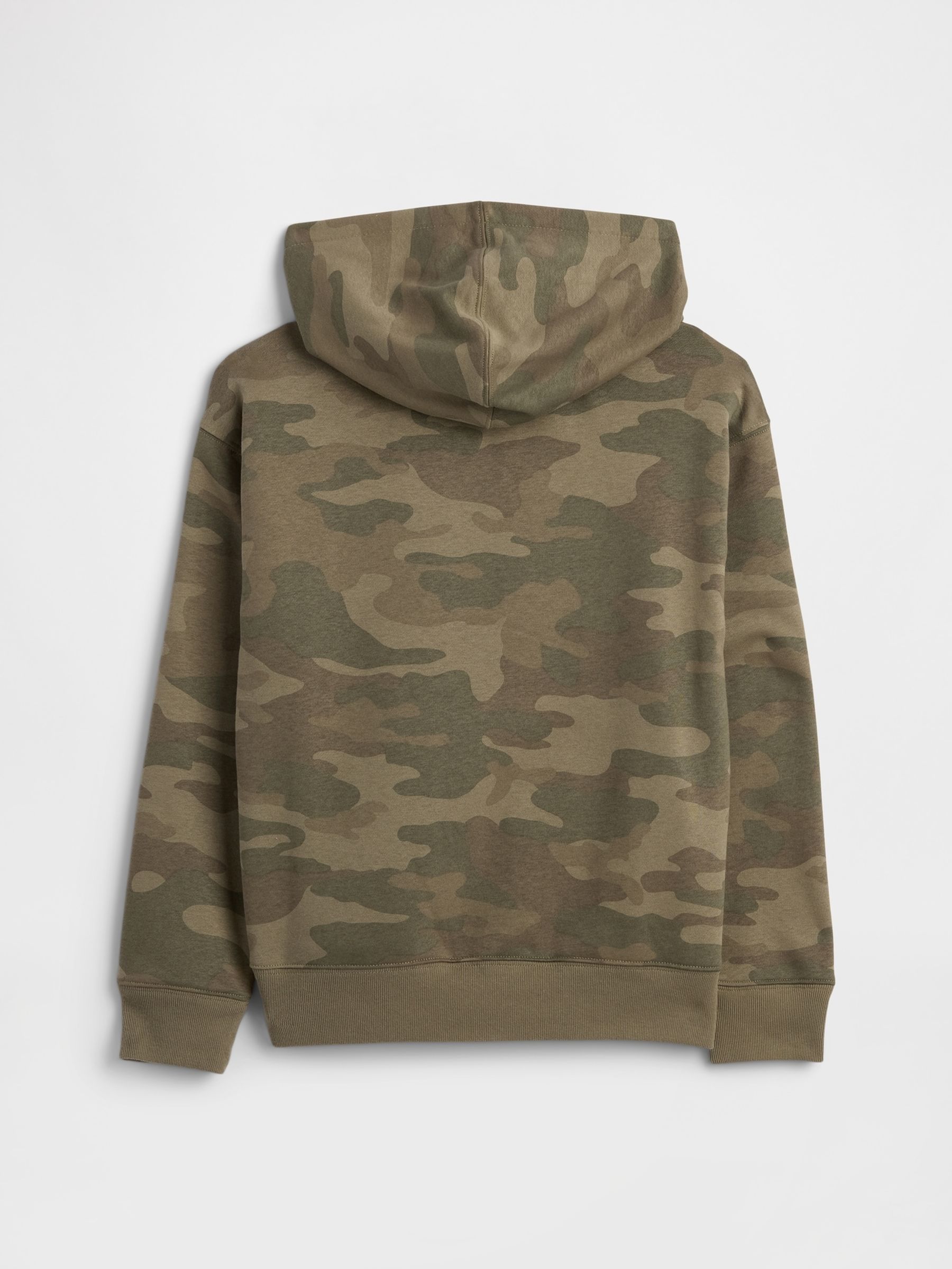 Khaki/Green Relaxed Logo Camo Hoodie (4-13yrs) - Image 2 of 3