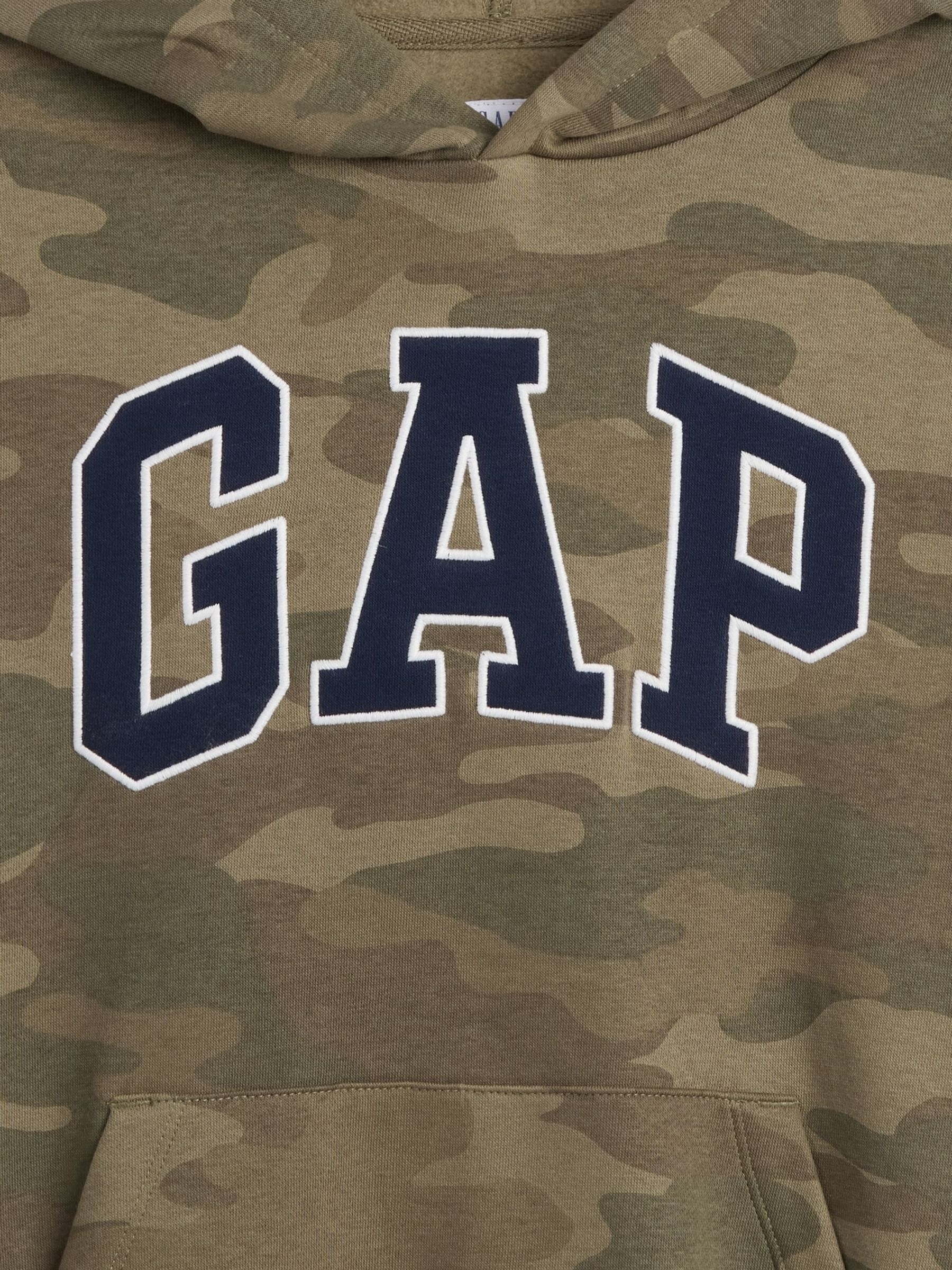 Khaki/Green Relaxed Logo Camo Hoodie (4-13yrs) - Image 3 of 3