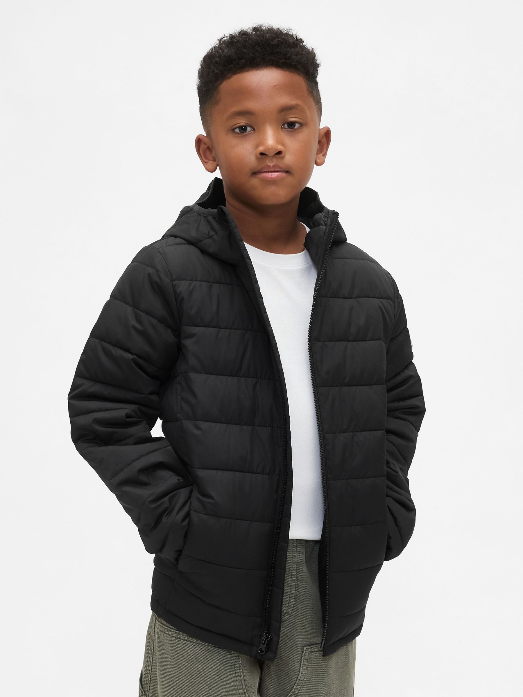 Black Cold Control Puffer Jacket (4-13yrs) - Image 1 of 5