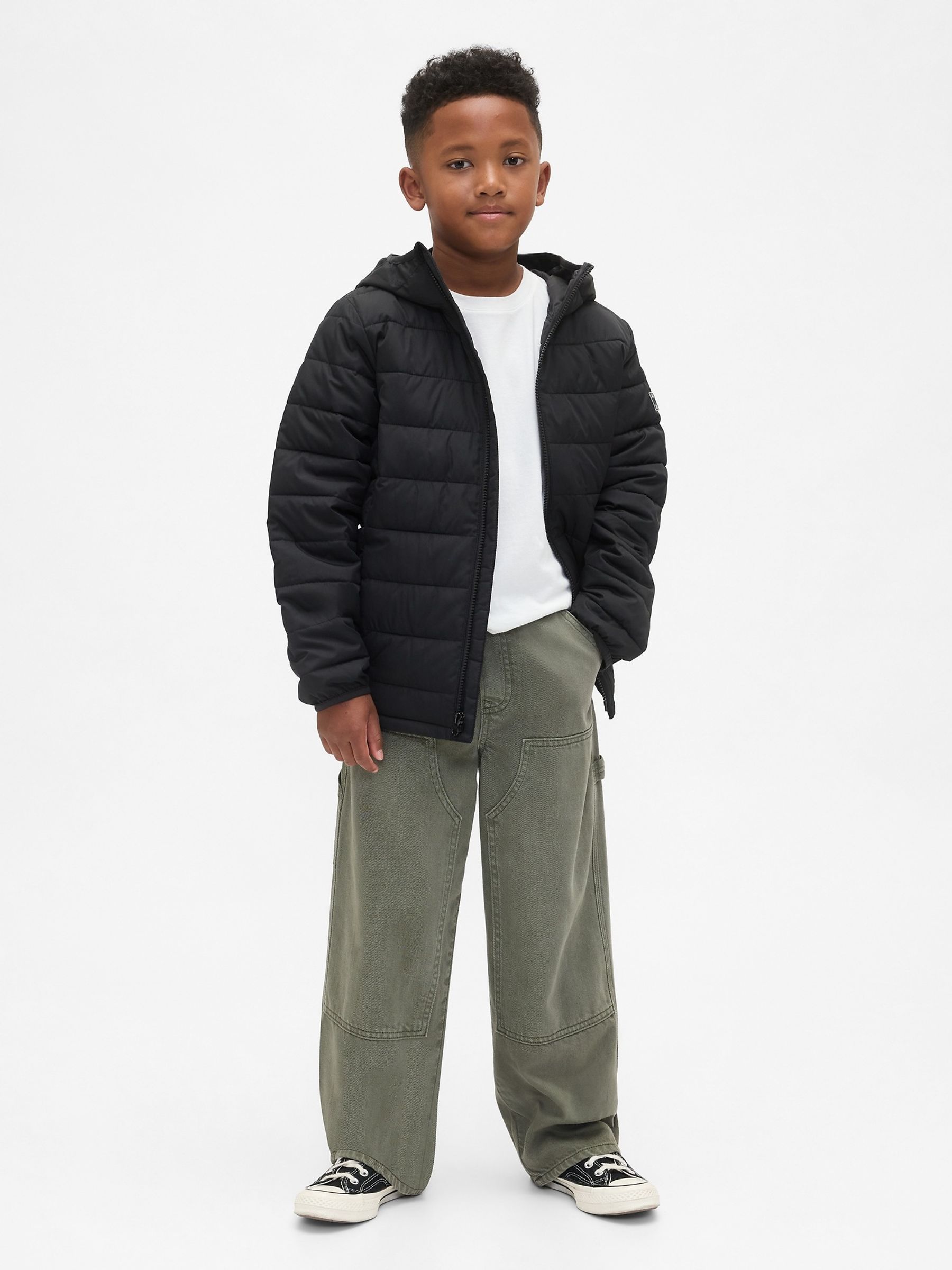 Black Cold Control Puffer Jacket (4-13yrs) - Image 3 of 5