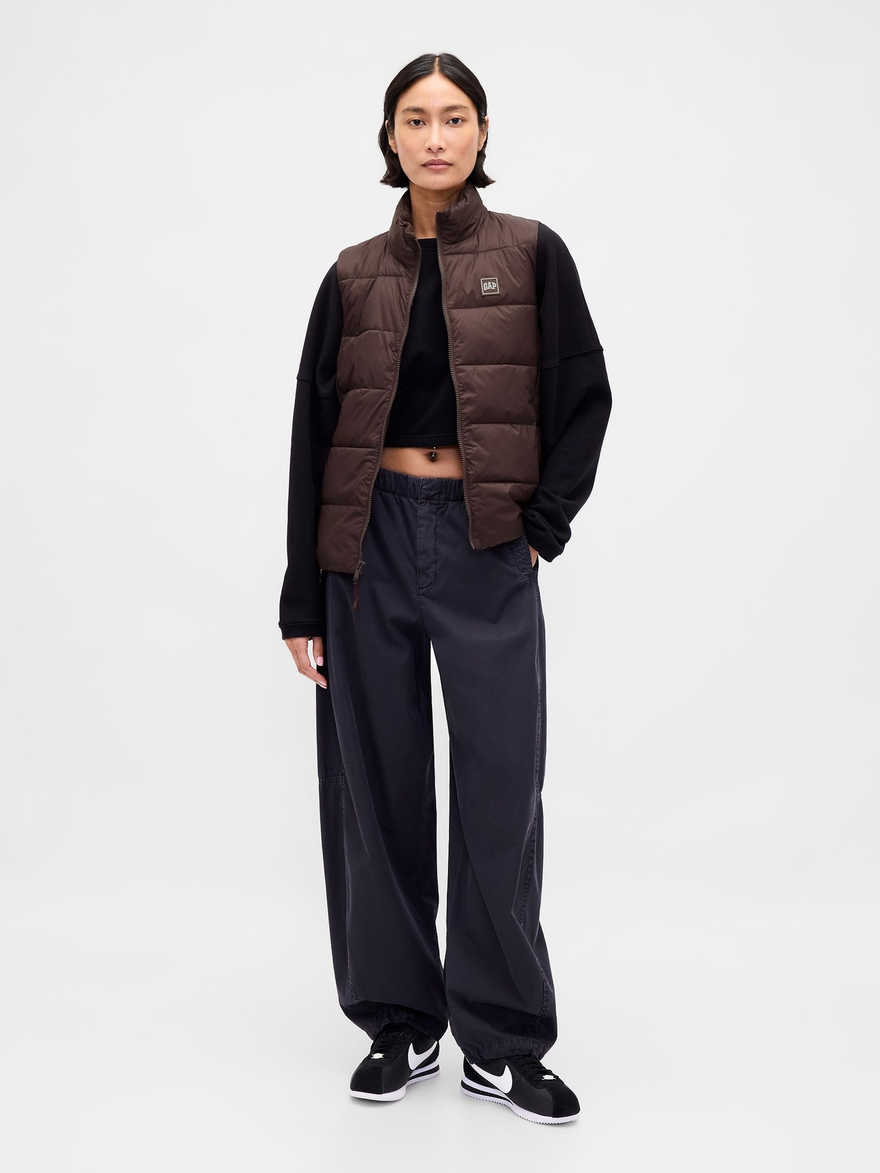 Brown Cold Control Puffer Vest - Image 3 of 4