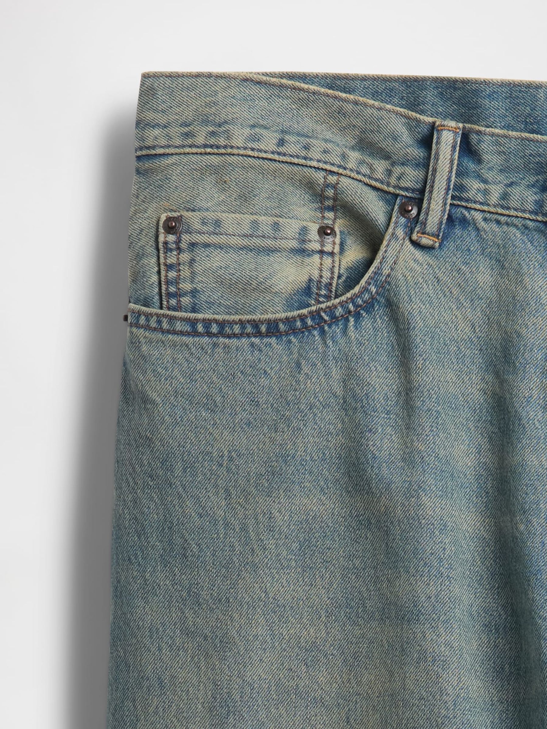 Washed Blue Baggy Jeans - Image 5 of 5