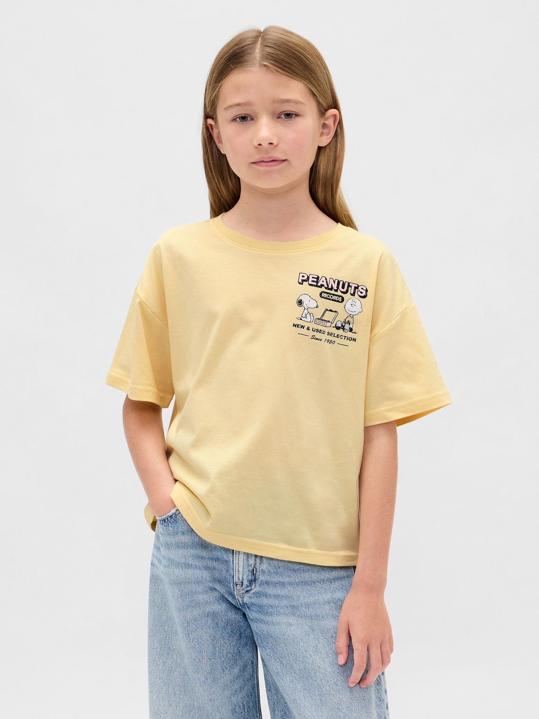 Yellow Oversized Graphic T-Shirt - Image 1 of 4