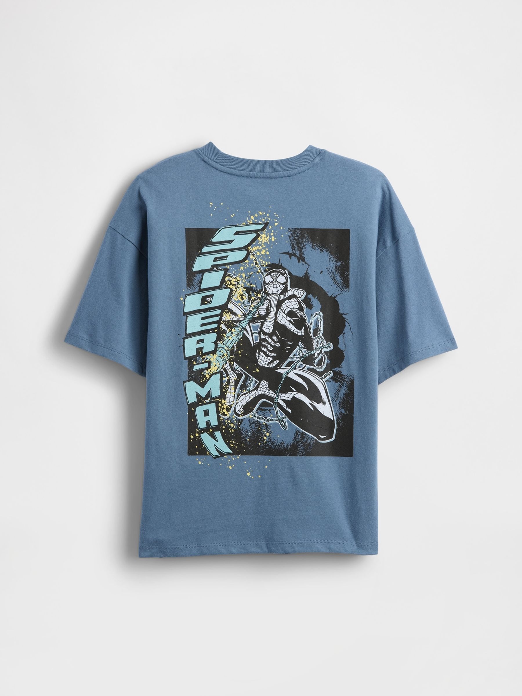 Blue Spiderman Marvel Relaxed Graphic Short Sleeve T-Shirt (4-13yrs) - Image 2 of 3