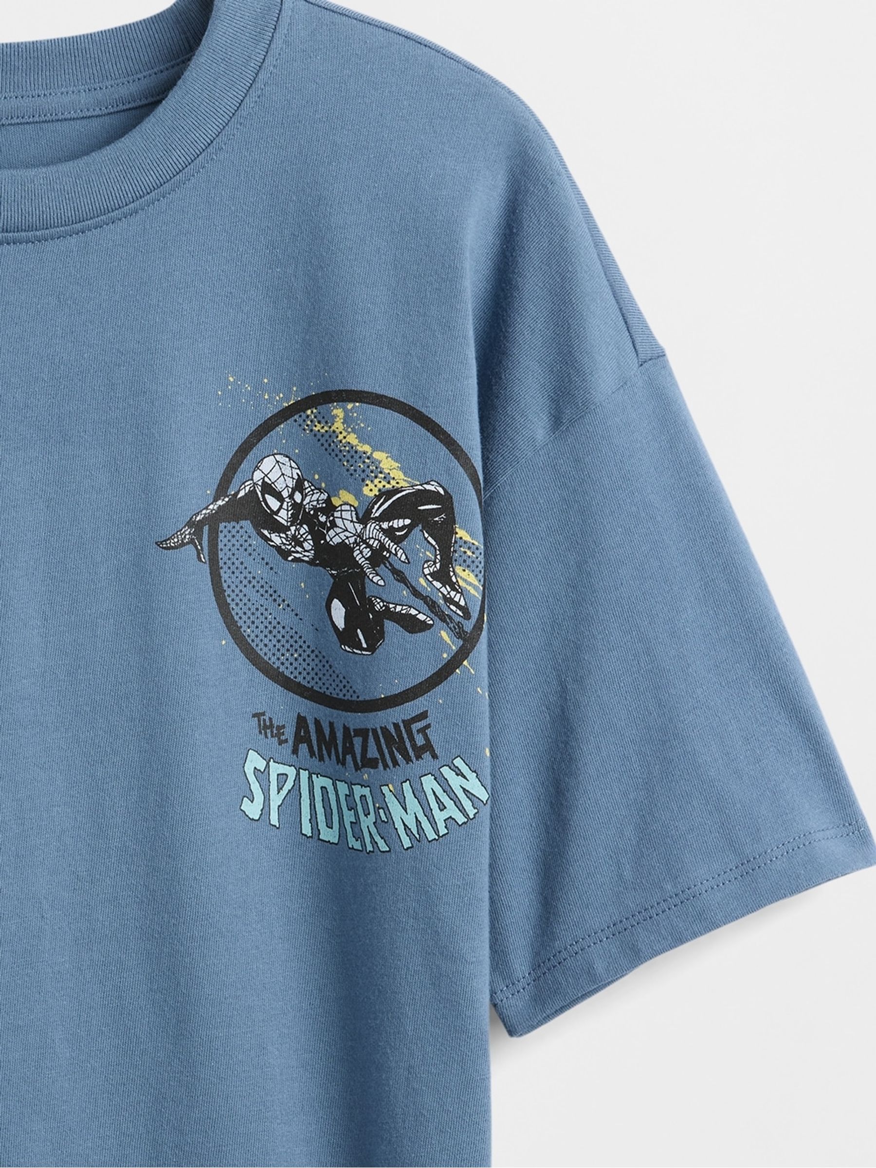 Blue Spiderman Marvel Relaxed Graphic Short Sleeve T-Shirt (4-13yrs) - Image 3 of 3