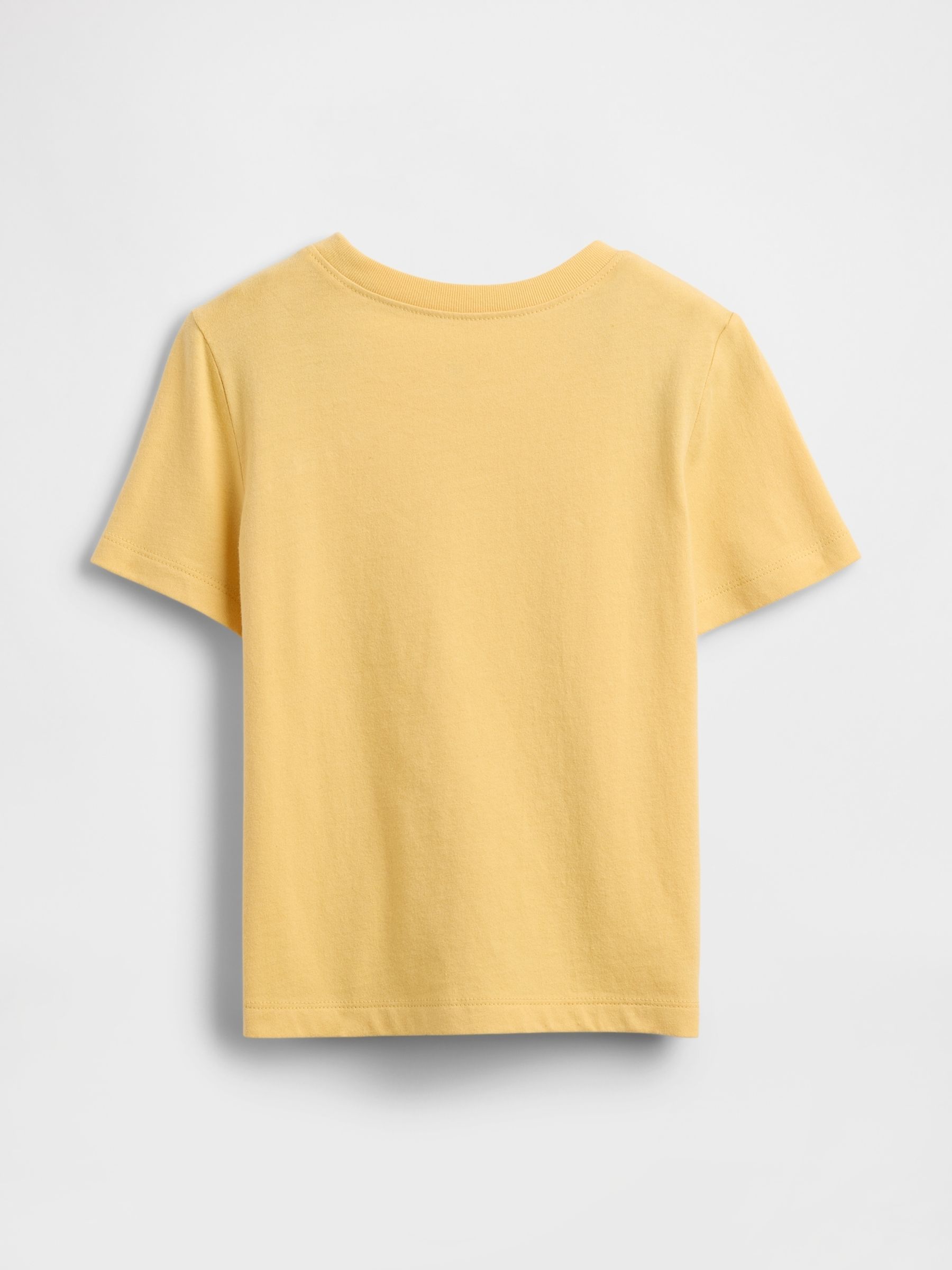 Light Yellow Logo Crew Neck Short Sleeve T-Shirt (6mths-5yrs) - Image 2 of 3