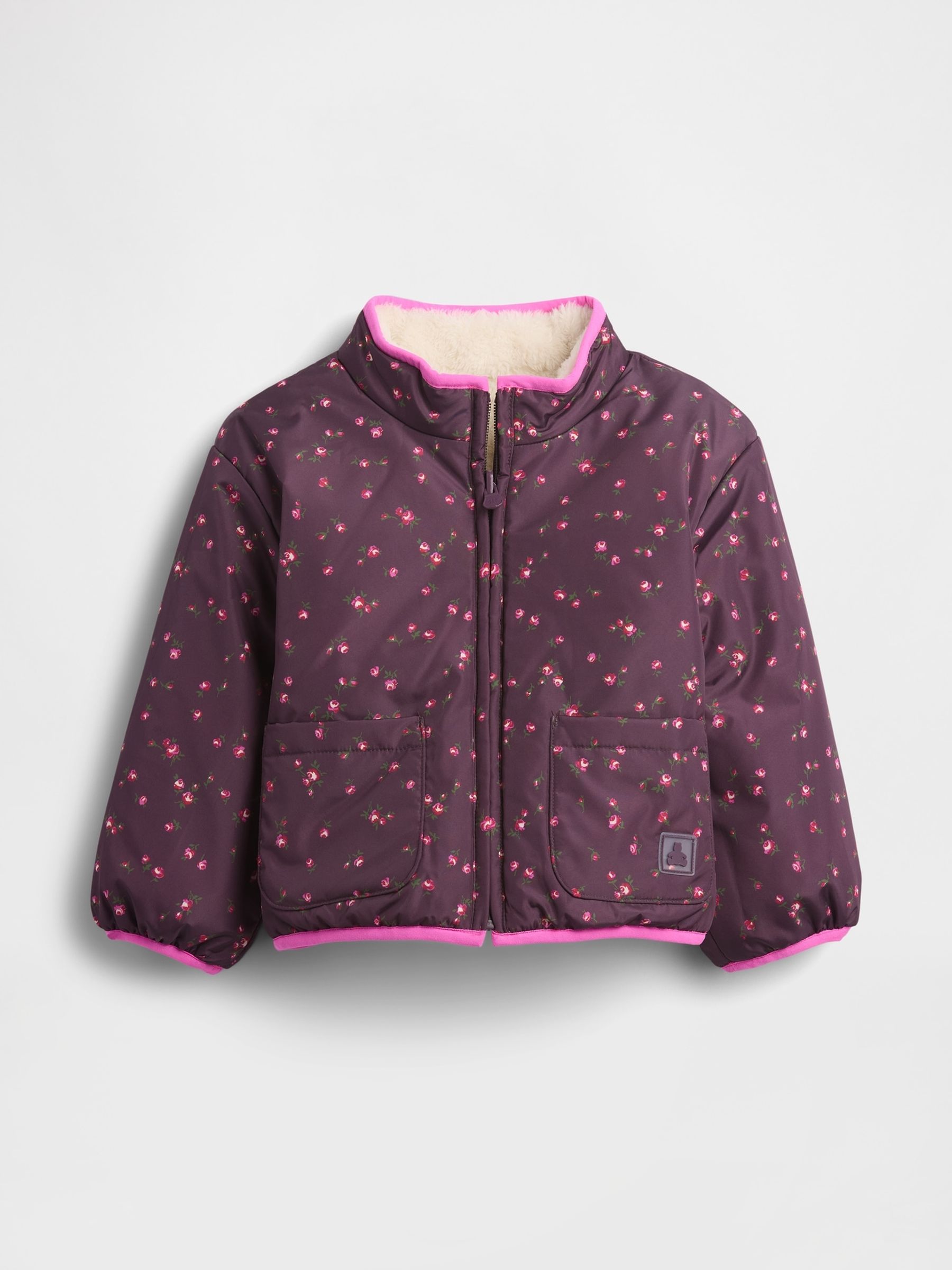 Cream Lightweight Sherpa Reversible Jacket - Image 3 of 3